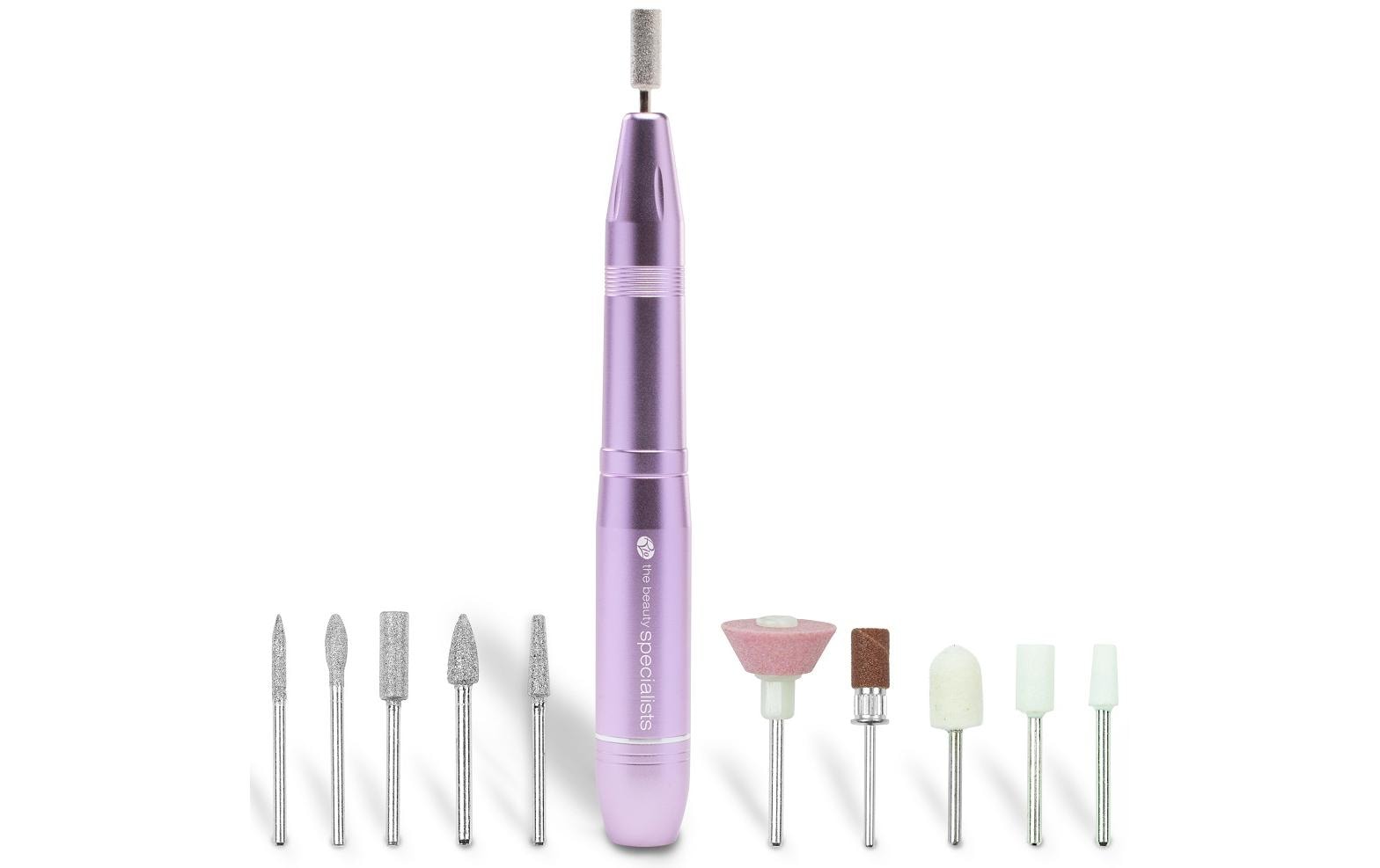 Rio Elektrischer Nagelpolierer – USB-betrieben, 20000 U/min – 11 Aufsätze – Violett – Aluminium