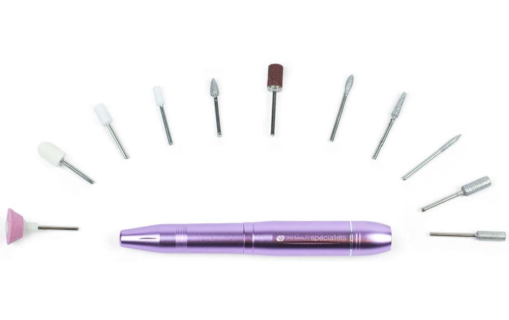 Rio Elektrischer Nagelpolierer – USB-betrieben, 20000 U/min – 11 Aufsätze – Violett – Aluminium