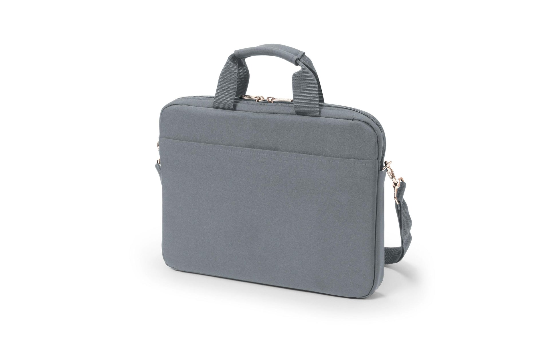 DICOTA Notebook-Tasche für bis 14,1" – abnehmbarer Schultergurt, aus recyceltem PET – Grau