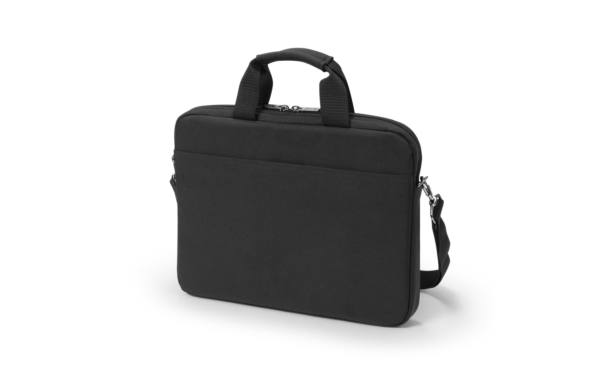 DICOTA Notebook-Tasche bis 14,1" – abnehmbarer Schultergurt, aus recyceltem PET – Schwarz