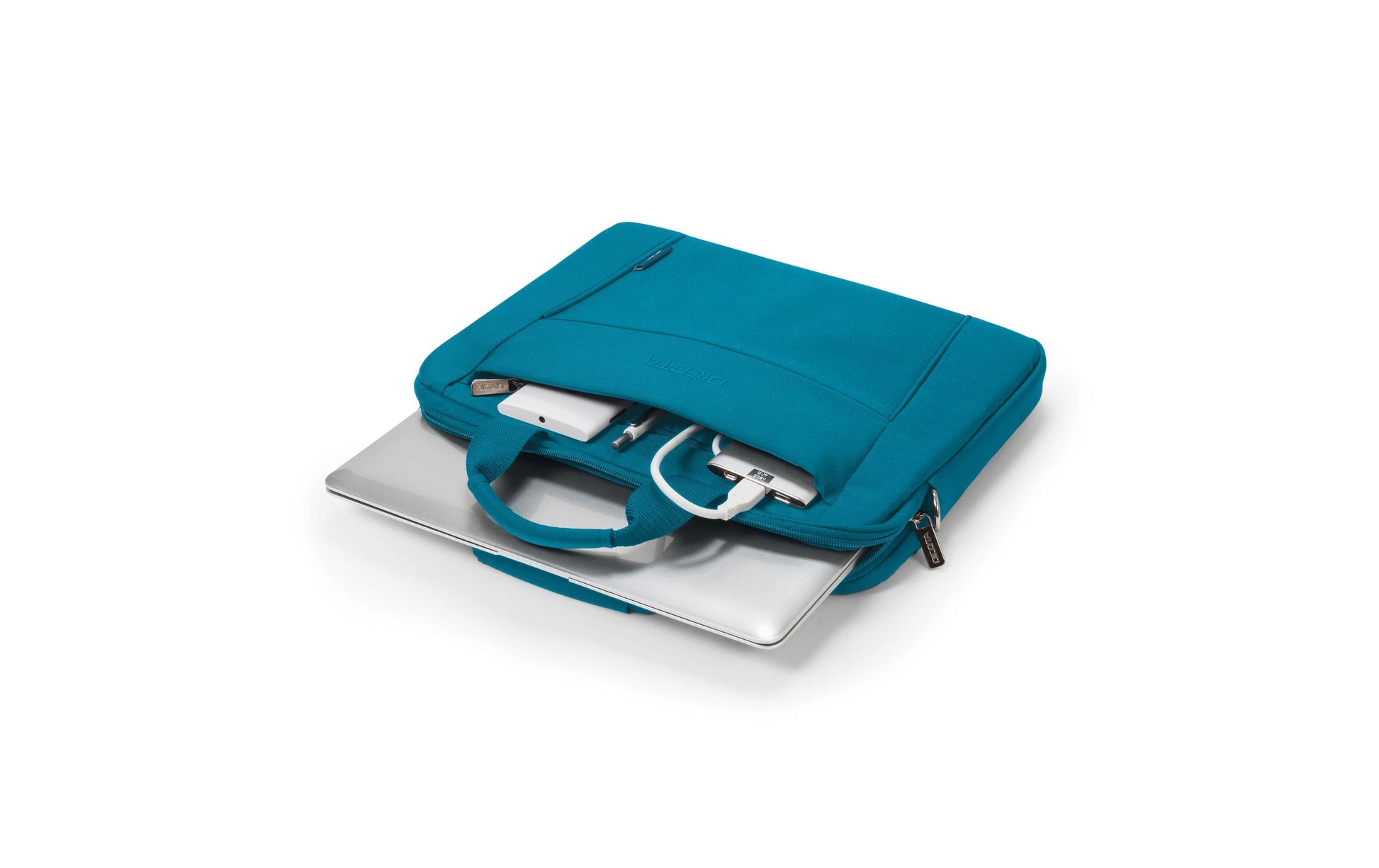 DICOTA Notebook-Tasche bis 14,1" – Handgriff, abnehmbarer Schultergurt – Blau