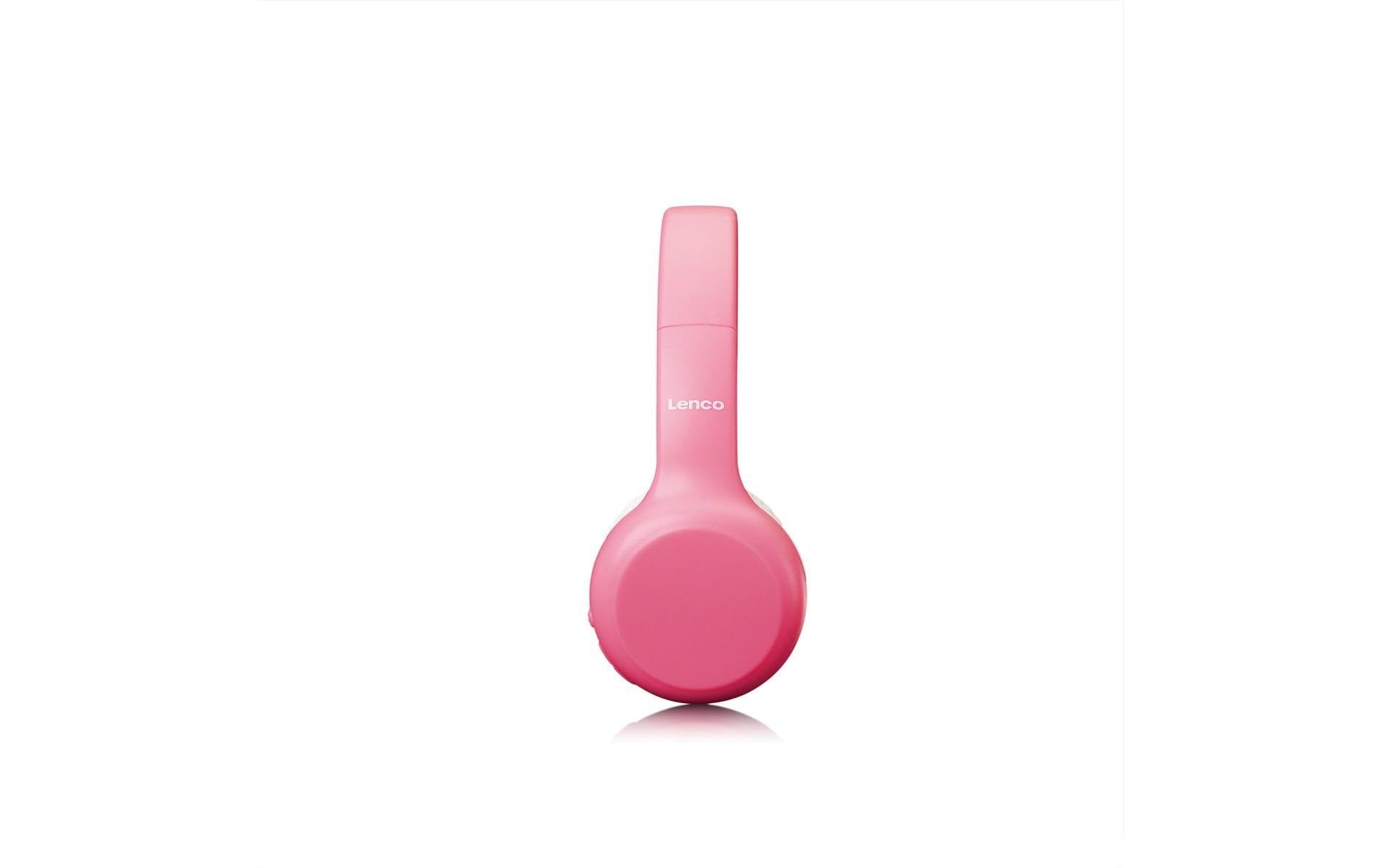 Lenco HPB-110 Kinderkopfhörer – On-Ear, Stereo, Kabel + BT, 3,5 mm Klinke, Rosa, BT 5.0