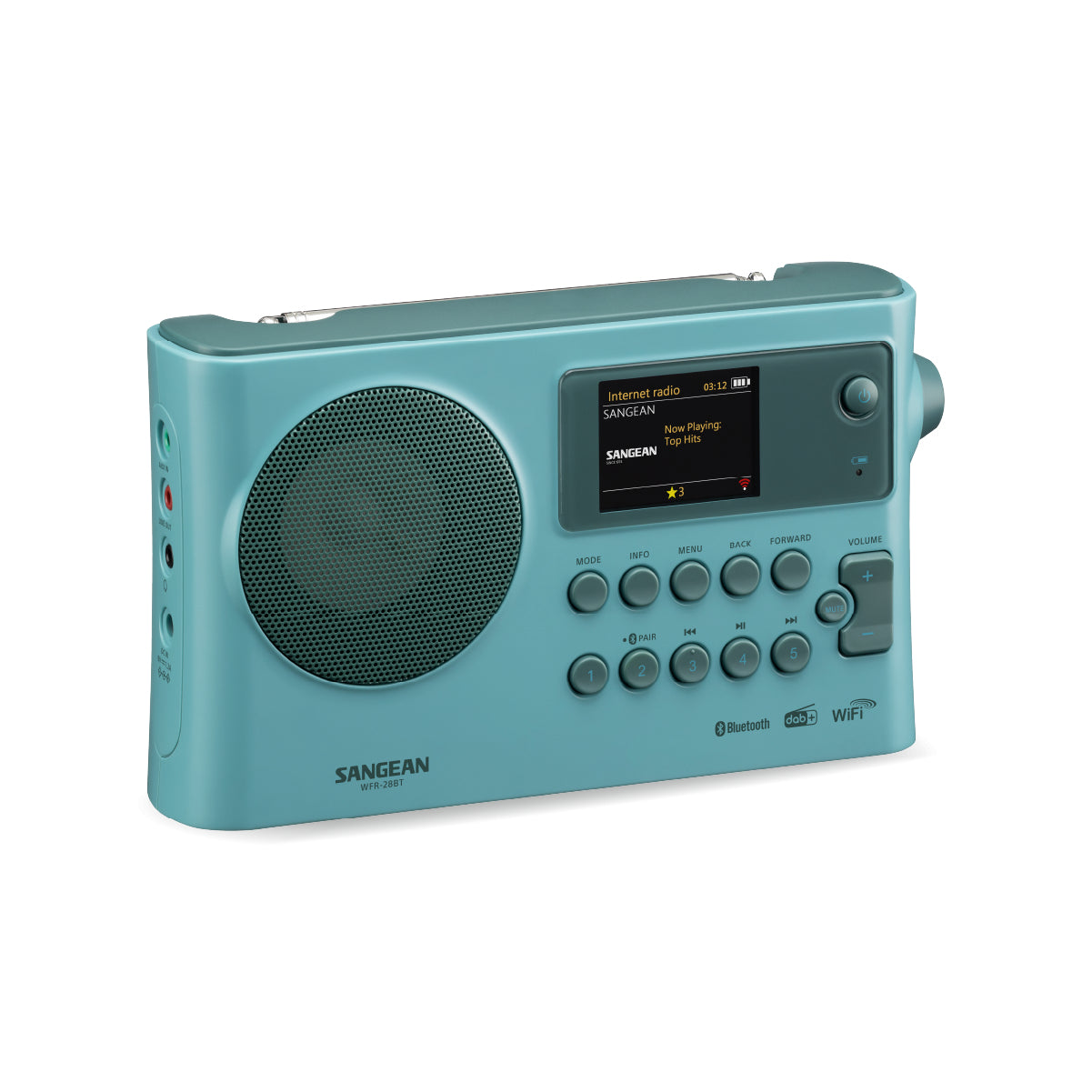 Sangean WFR-28BT – Internetradio, DAB+/UKW, Bluetooth, WLAN – Hellblau