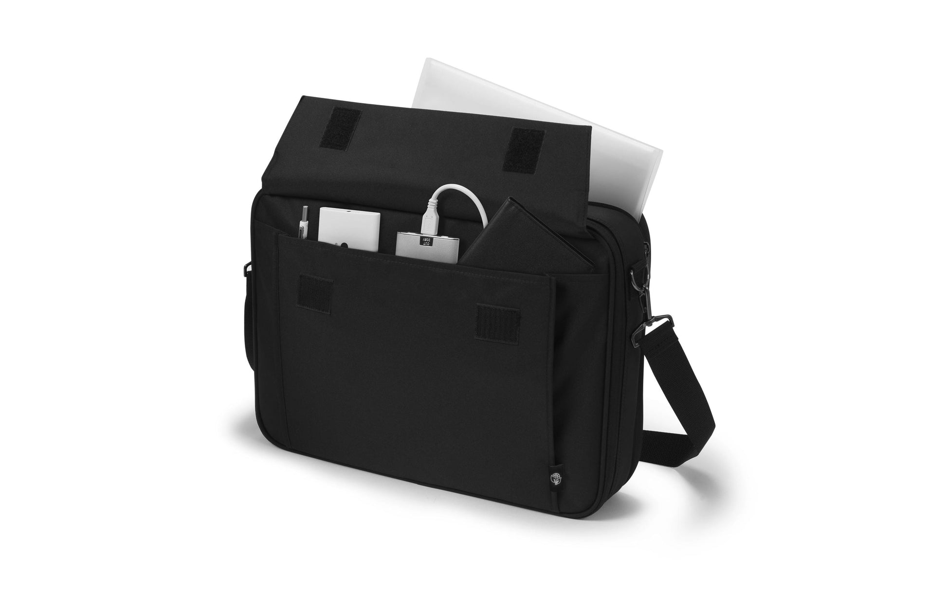 DICOTA Notebook-Tasche bis 17,3" – Trolley-Band, abnehmbarer Schultergurt – Schwarz