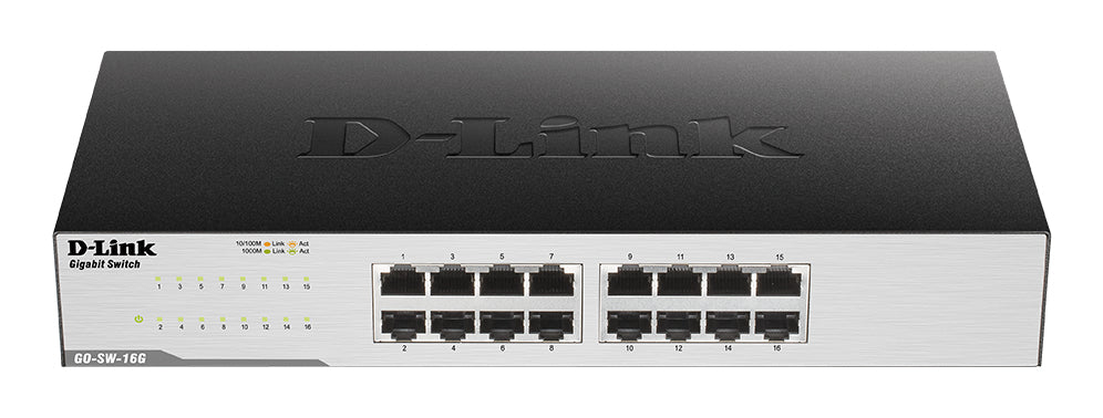 D-Link GO-SW-16G – Switch – 16×GbE, L2, 1U