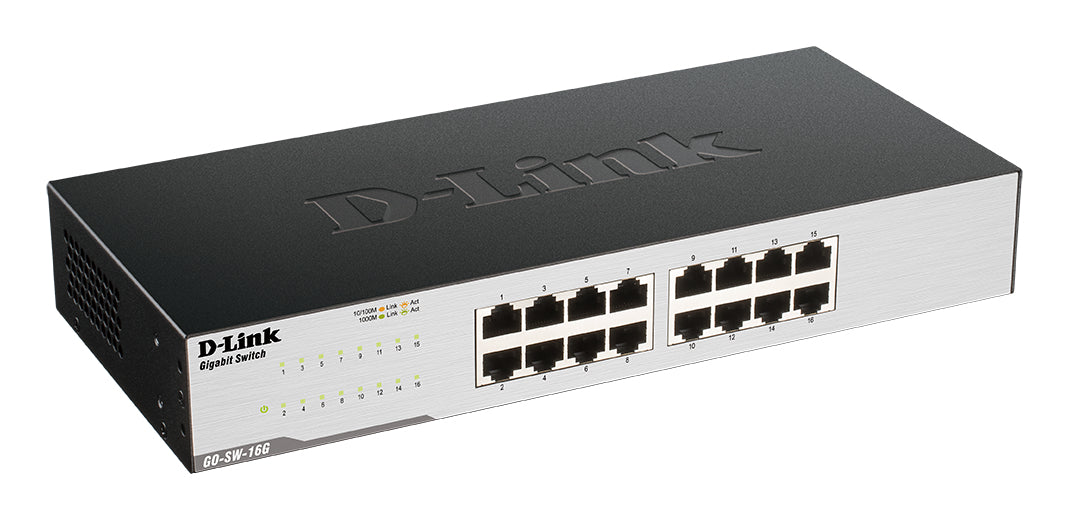 D-Link GO-SW-16G – Switch – 16×GbE, L2, 1U