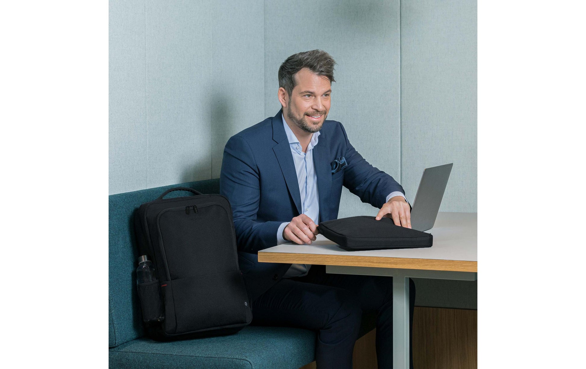 DICOTA Notebook-Rucksack 15,6" – 24 l, Recyceltes Polyester – Schwarz