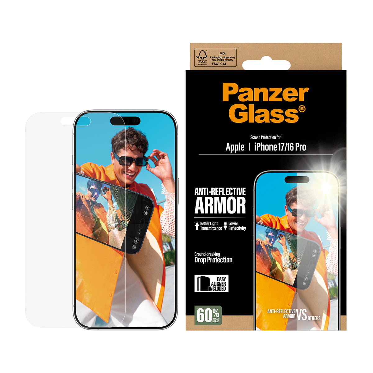 PanzerGlass Anti-Reflektierende Schutzfolie – für Apple iPhone 17