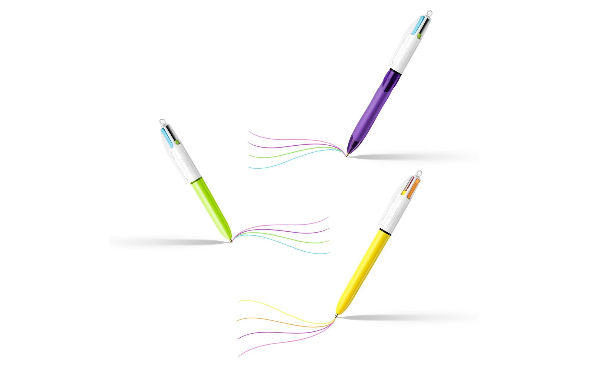 BIC 4 Farben Multifunktionskugelschreiber – 4 Farben, Druck, Metall, nachfüllbar, 6er Pack