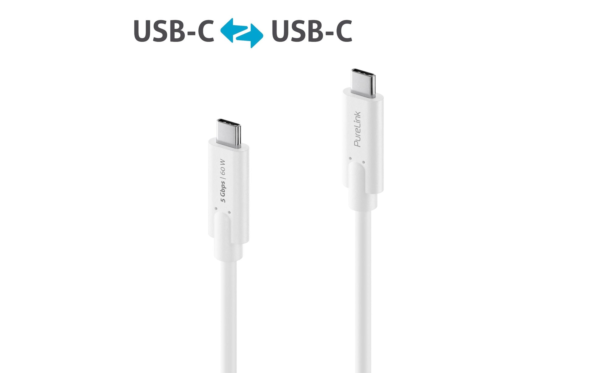 PureLink USB-Kabel, USB-C zu USB-C, 0,5 m, USB 3, Lade-/Datenkabel