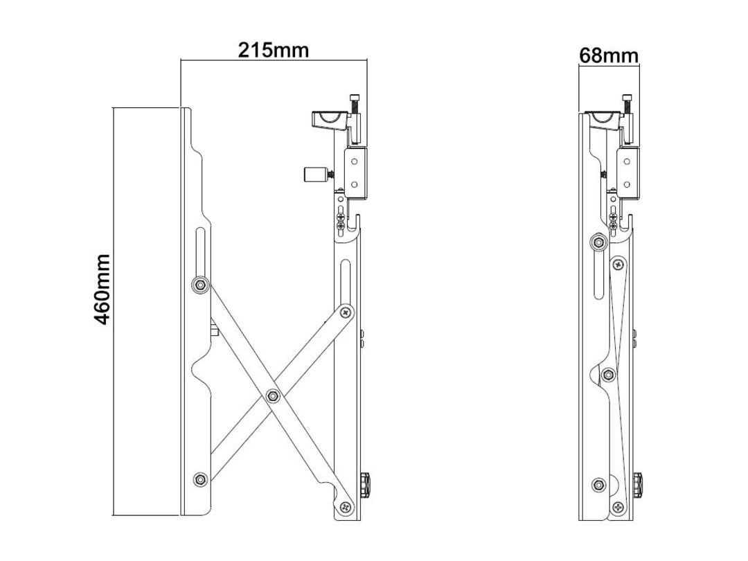 Multibrackets Wandhalterung, ausziehbar, für 40–70", VESA 200×200–600×400, bis 40 kg, schwarz