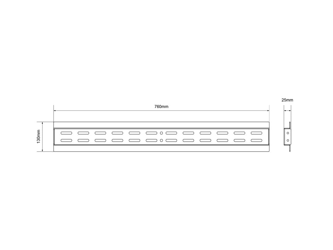 Multibrackets M Public Rail 760 – Zubehör: Wandschiene – für M Public Video Wall Mount Push, schwarz