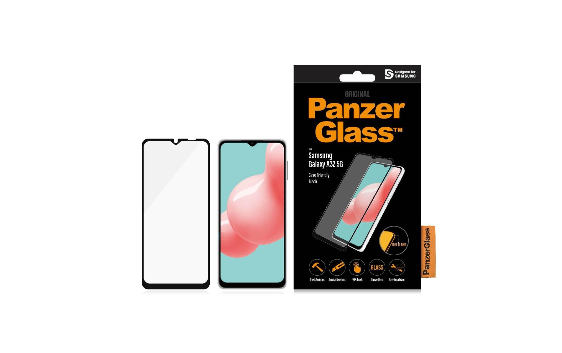 PanzerGlass Displayschutz (Panzerglas), Case Friendly – für Galaxy A32 5G