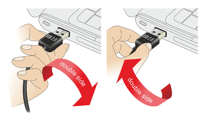 DeLOCK USB-A auf USB-B Kabel – USB 2.0 (480 Mbit/s) – 2 m – Beidseitig einsteckbar – Schwarz