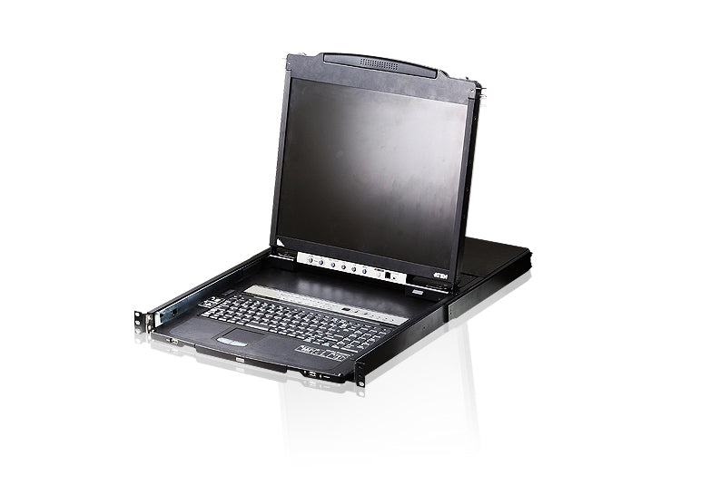 ATEN CL5816N – Rack-LCD-Konsole 19" – 16-Port VGA KVM, 1280 × 1024/75 Hz, ES-Layout – 1U