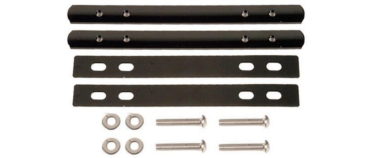 KLICKfix Korbhalteplatte (Lenkerhalterung) – 143 × 20 mm – Schwarz – Stahl