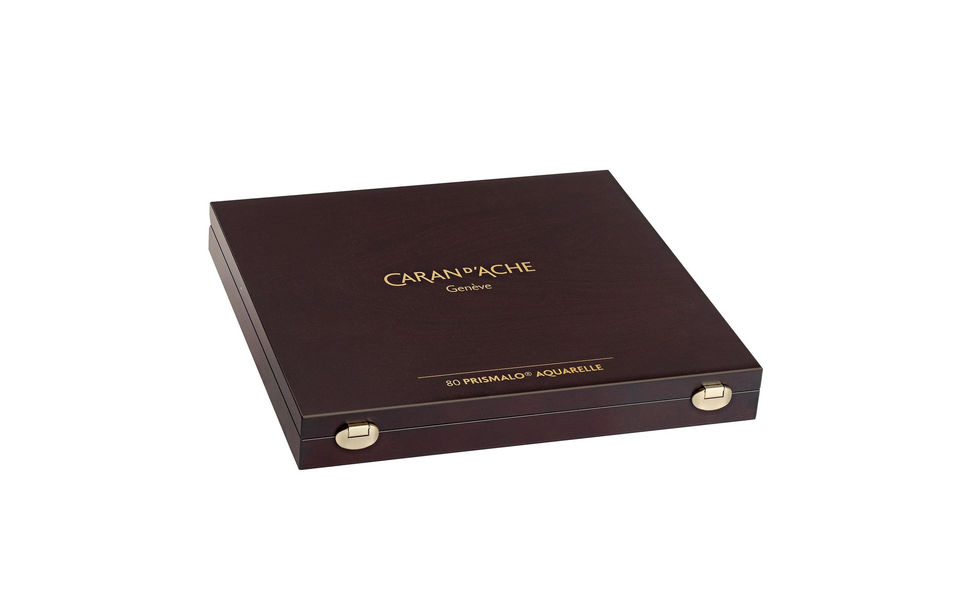 Caran d-Ache Caran d'Ache Prismalo Aquarellfarbstifte – 80 Farben, im Holzkoffer, Ø 3 mm, FSC