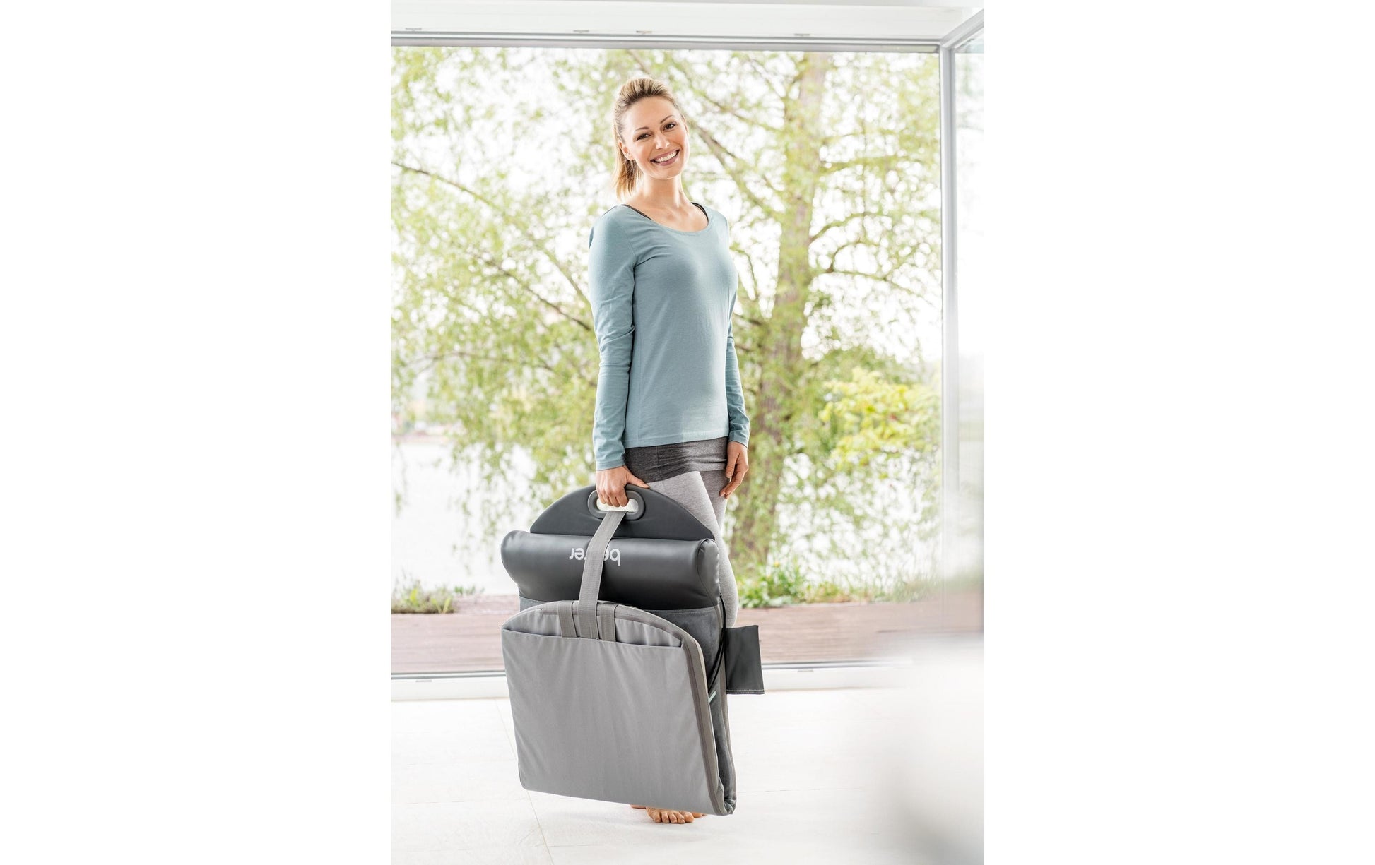 Beurer Yoga- und Streckmatte MG 280 – 127 × 55 cm, 10 cm dick – grau