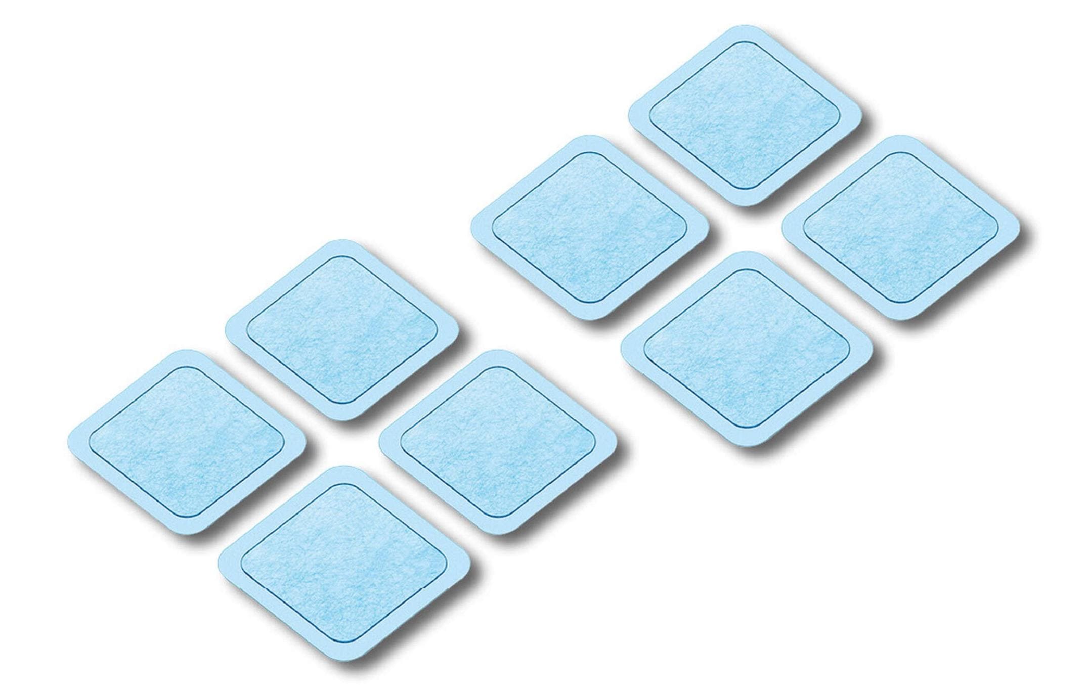 Beurer Gel-Pads – für EM40, EM49, EM80 – mit Wärmefunktion, 4,5 × 4,5 cm, 8 Stk – blau