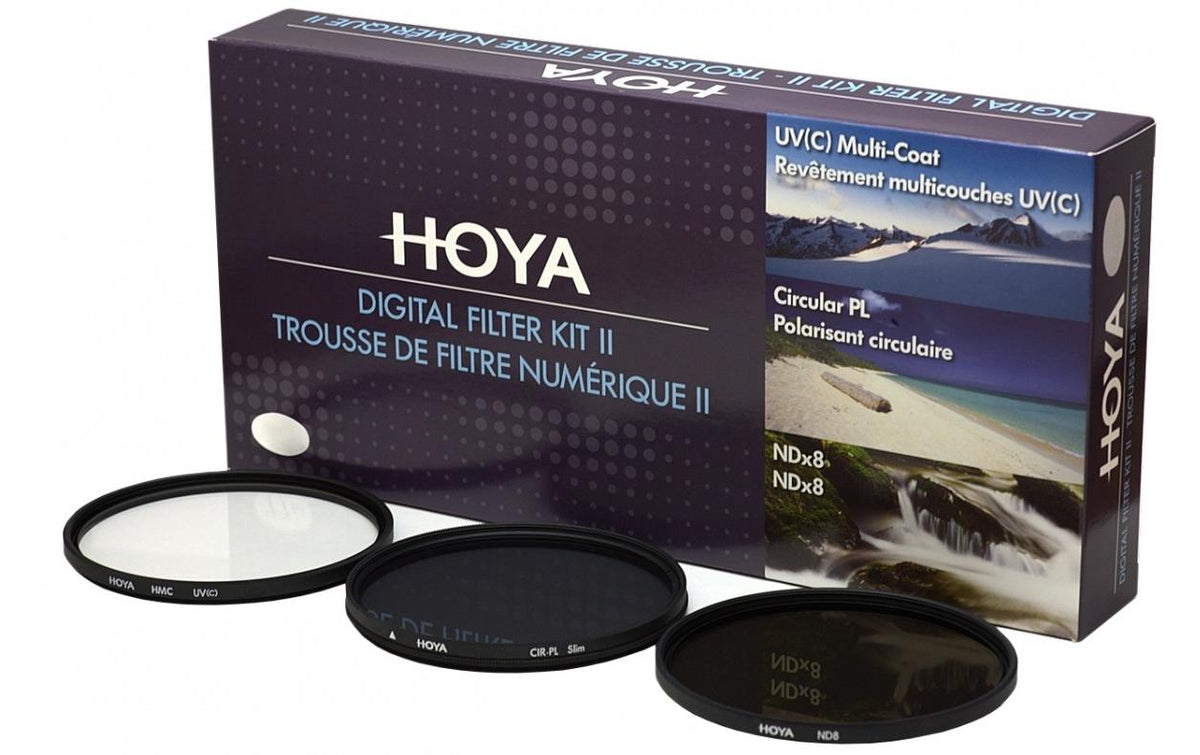 Hoya DIGITAL FILTER KIT II Filter-Set 52 mm – 3er-Pack – Schwarz