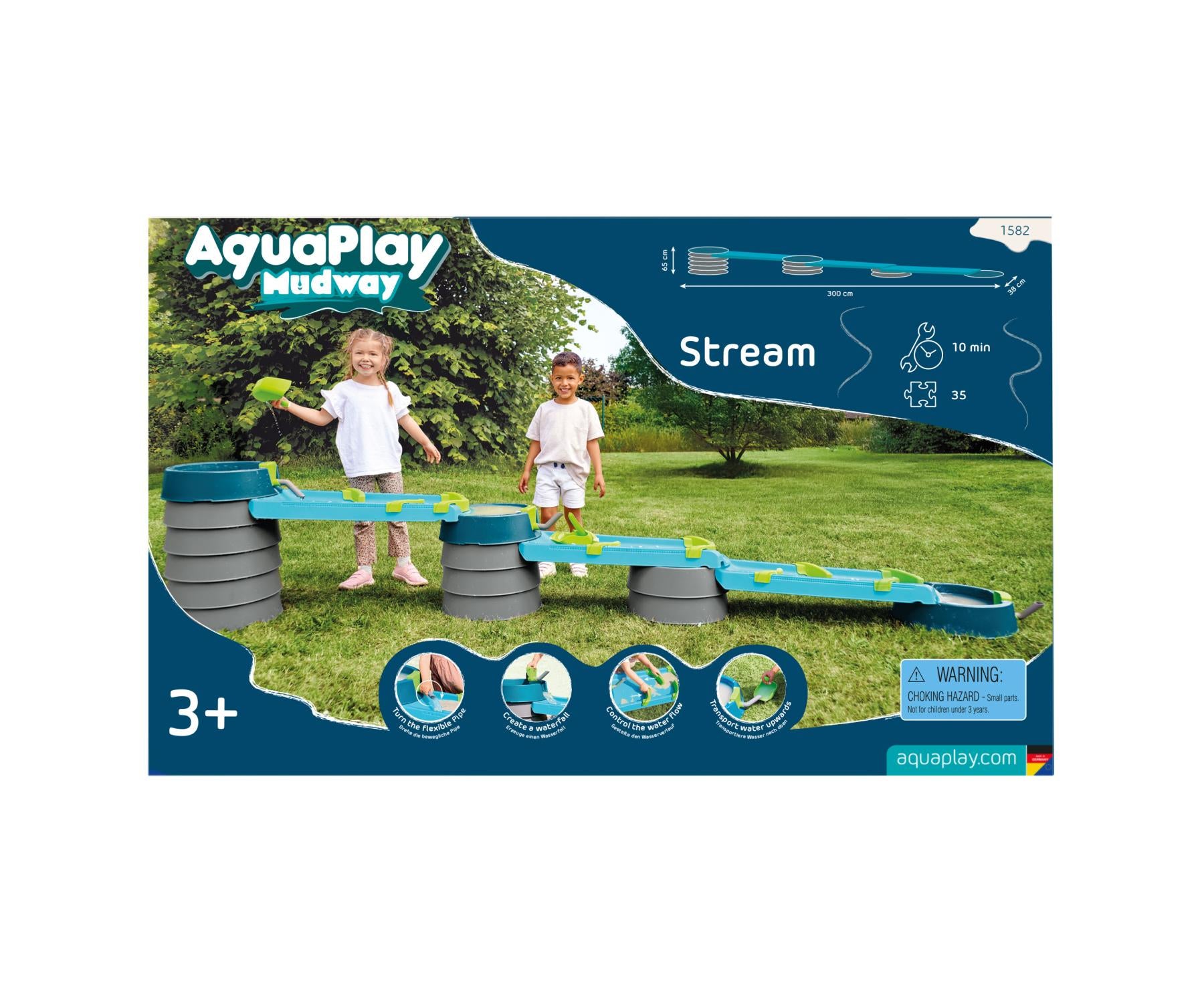 Aquaplay Mudway STREAM Matschbahn – ab 3 Jahren – Kunststoff – Mehrfarbig