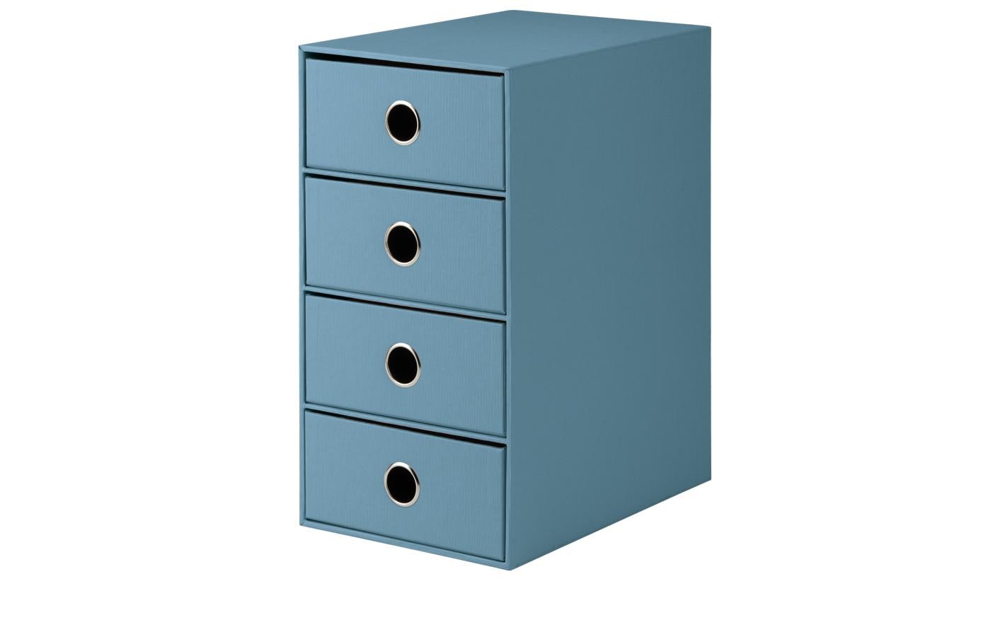 Rössler S.O.H.O. Schubladenelement – 4 Schubladen, Blau, Karton, B 250 × H 320 × T 175 mm