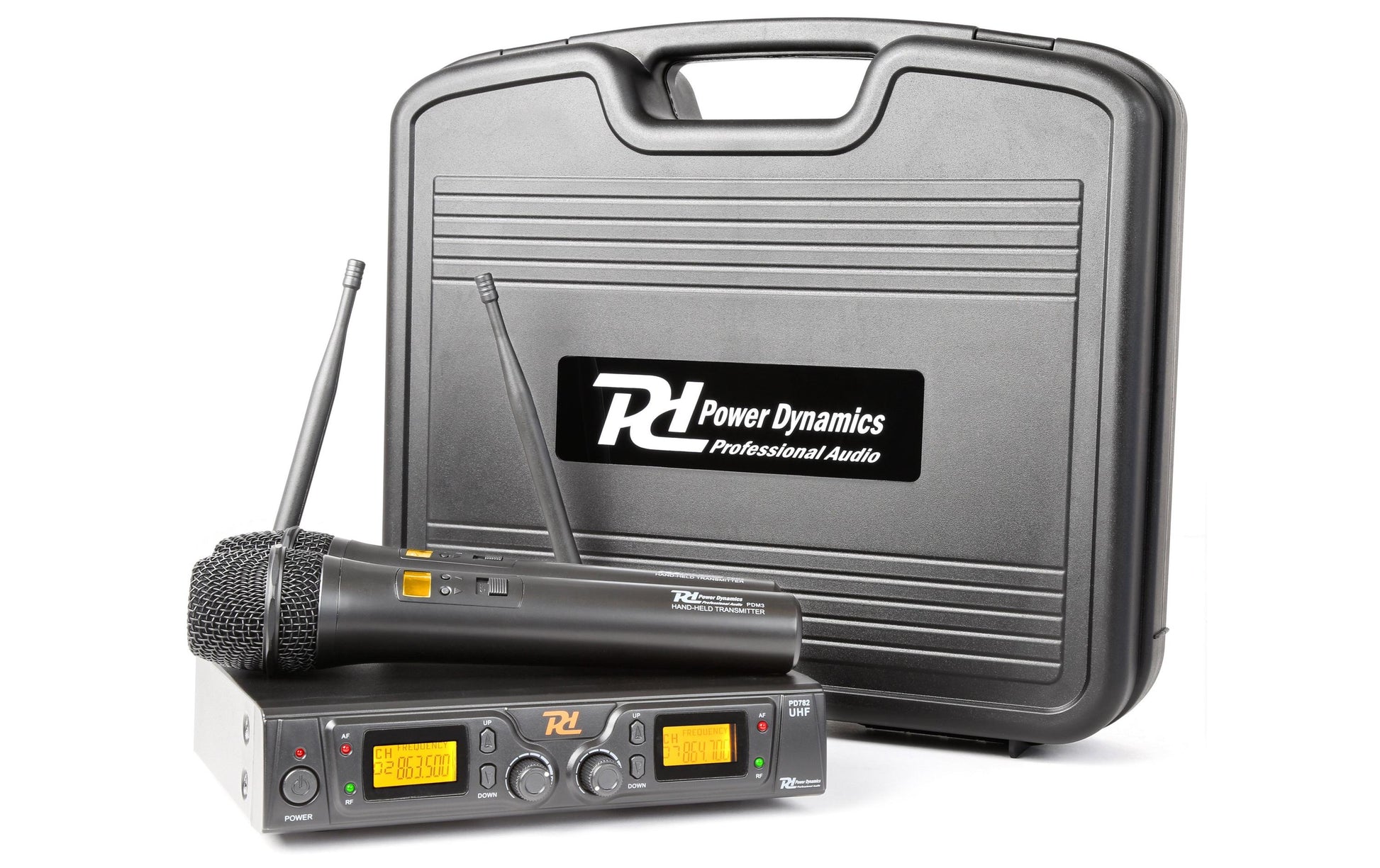 Power Dynamics PD782 – Bühnenmikrofon-Set – XLR, 6,35 mm Klinke – Kabellos (UHF, 863–865 MHz), Niere