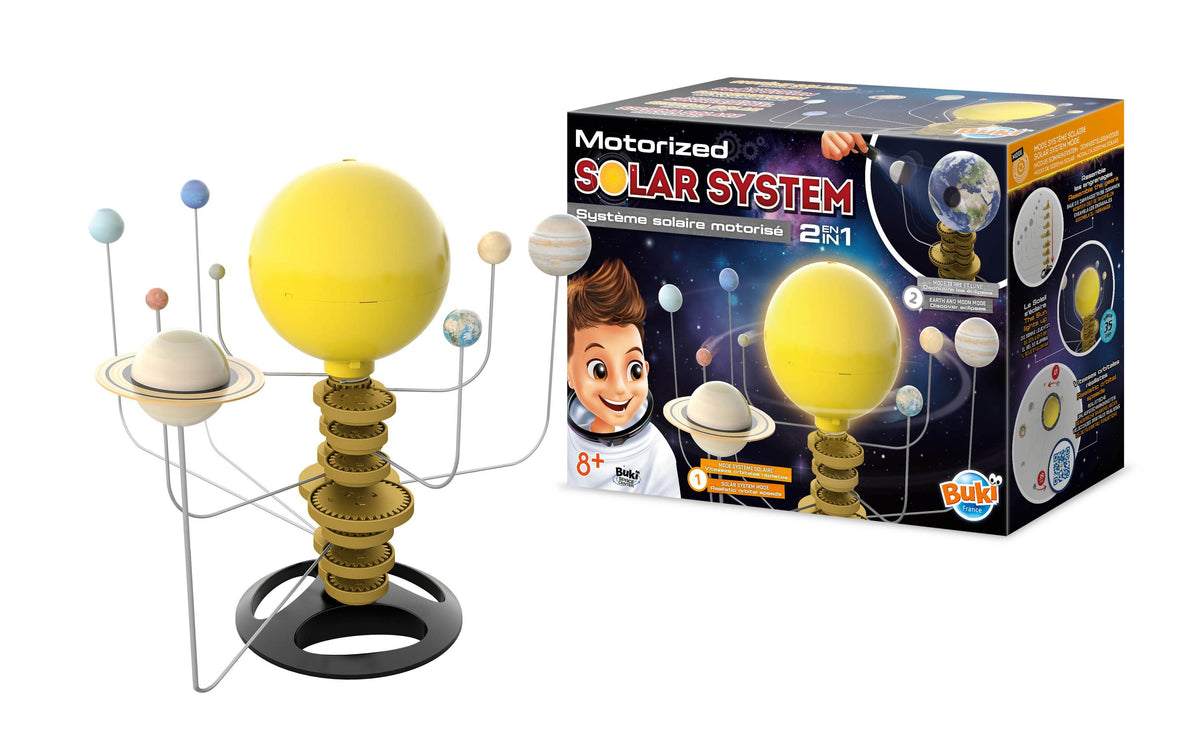 Buki Experimentier-Bausatz – Mobiles Sonnensystem, batteriebetrieben, ab 8 Jahren