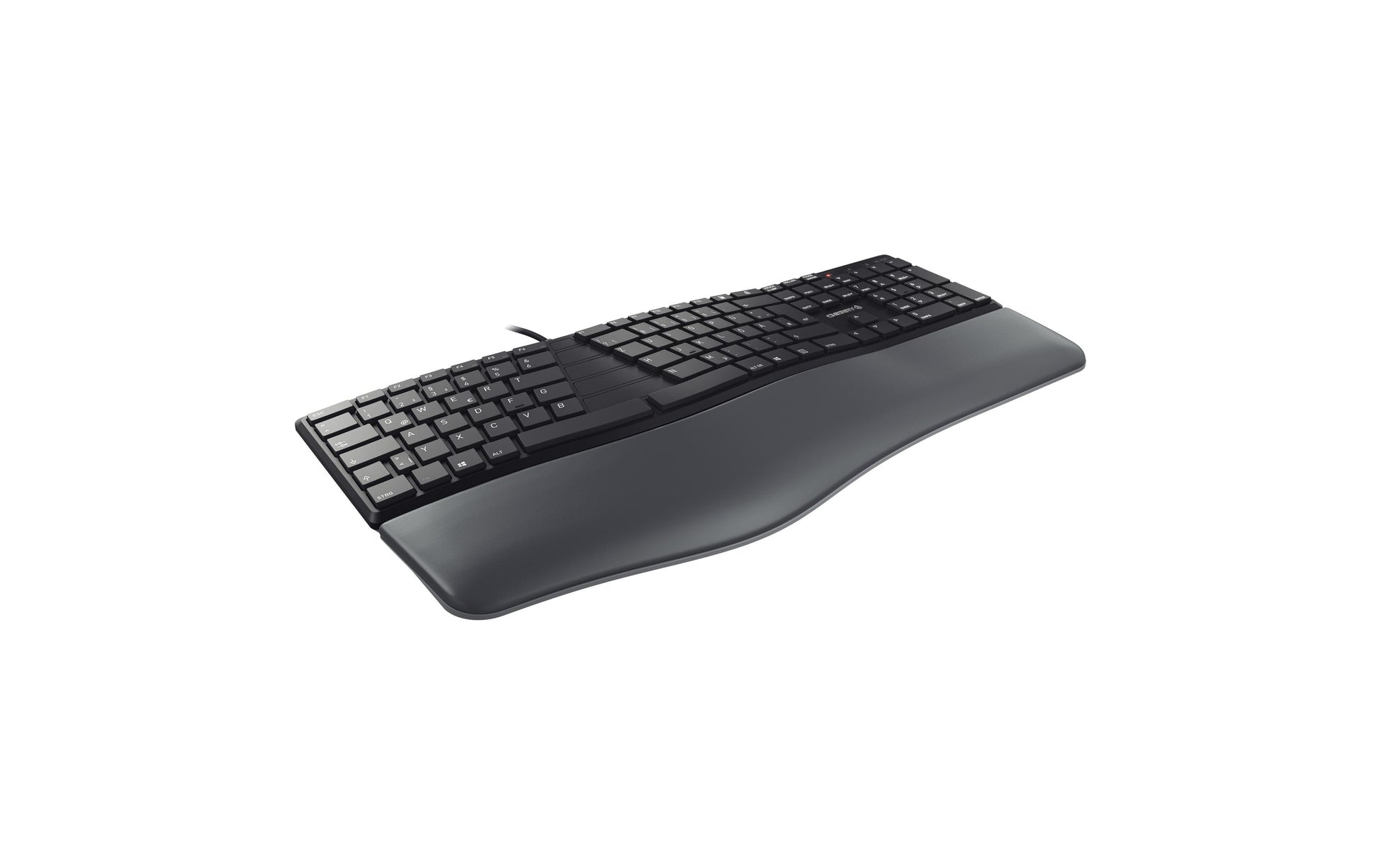 Cherry KC 4500 ERGO – Tastatur, kabelgebunden (USB-A), CH-Layout (DE-CH), Fullsize (mit Ziffernblock)