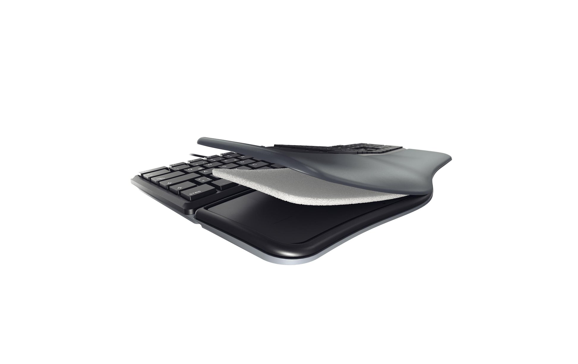 Cherry KC 4500 ERGO – Tastatur, kabelgebunden (USB-A), CH-Layout (DE-CH), Fullsize (mit Ziffernblock)