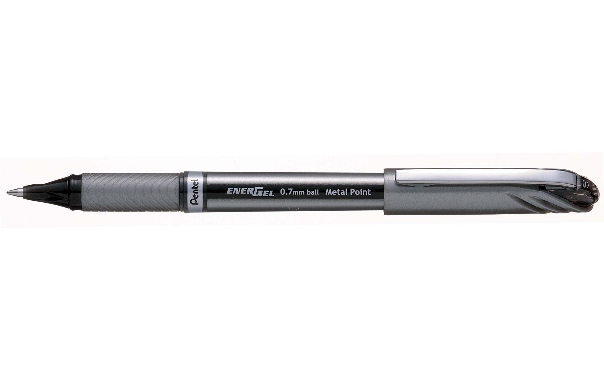 Pentel EnerGel Plus – Tintenroller, mit Kappe, 0,7 mm, Schwarz