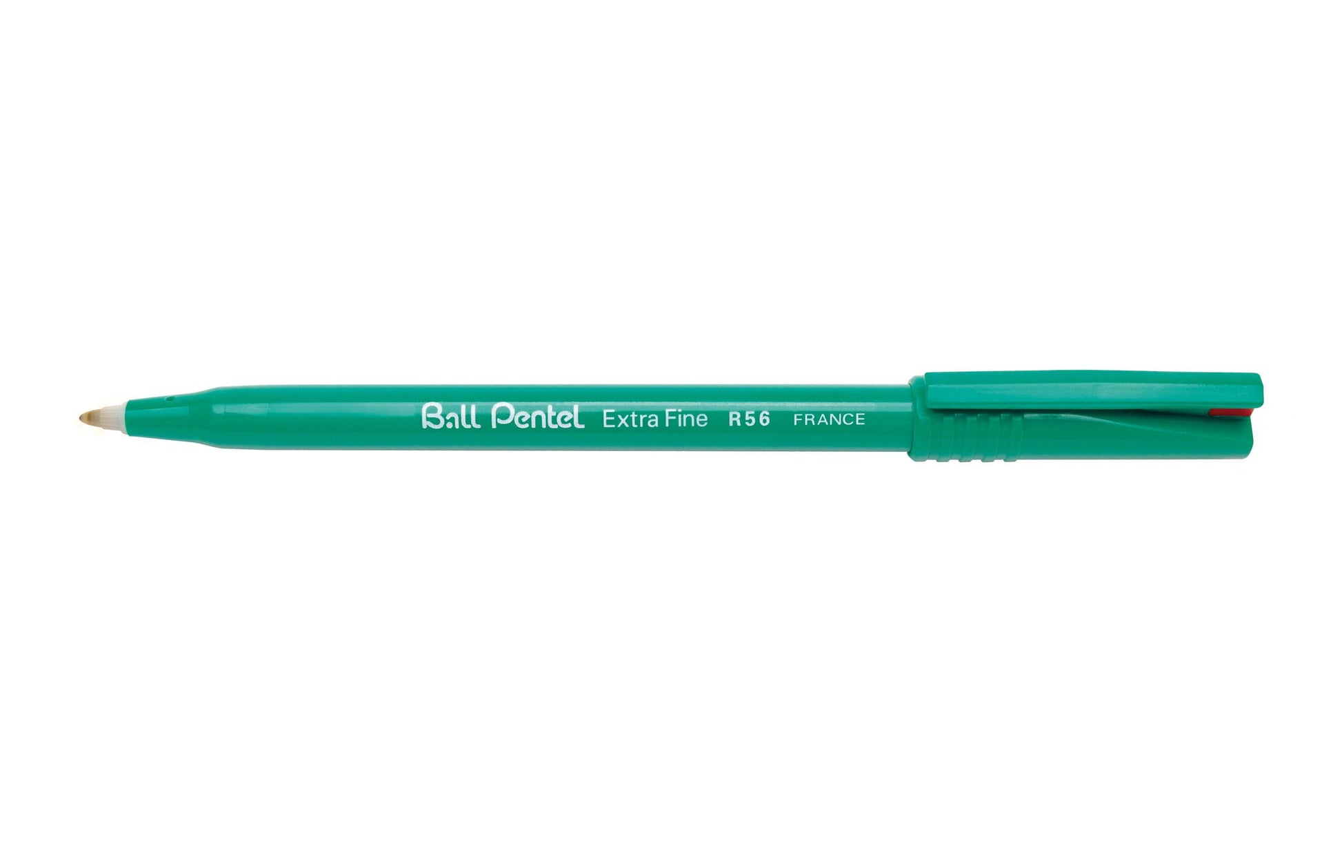 Pentel Extra Fine – Tintenroller, mit Kappe, 0,6 mm, Rot, für Linkshänder