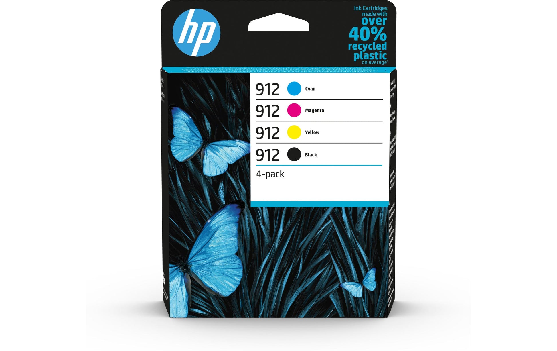 HP Tintenpatronen-Multipack 912, CMYK, 4er-Pack, Original – für OfficeJet 8015, OfficeJet Pro 8025 und andere