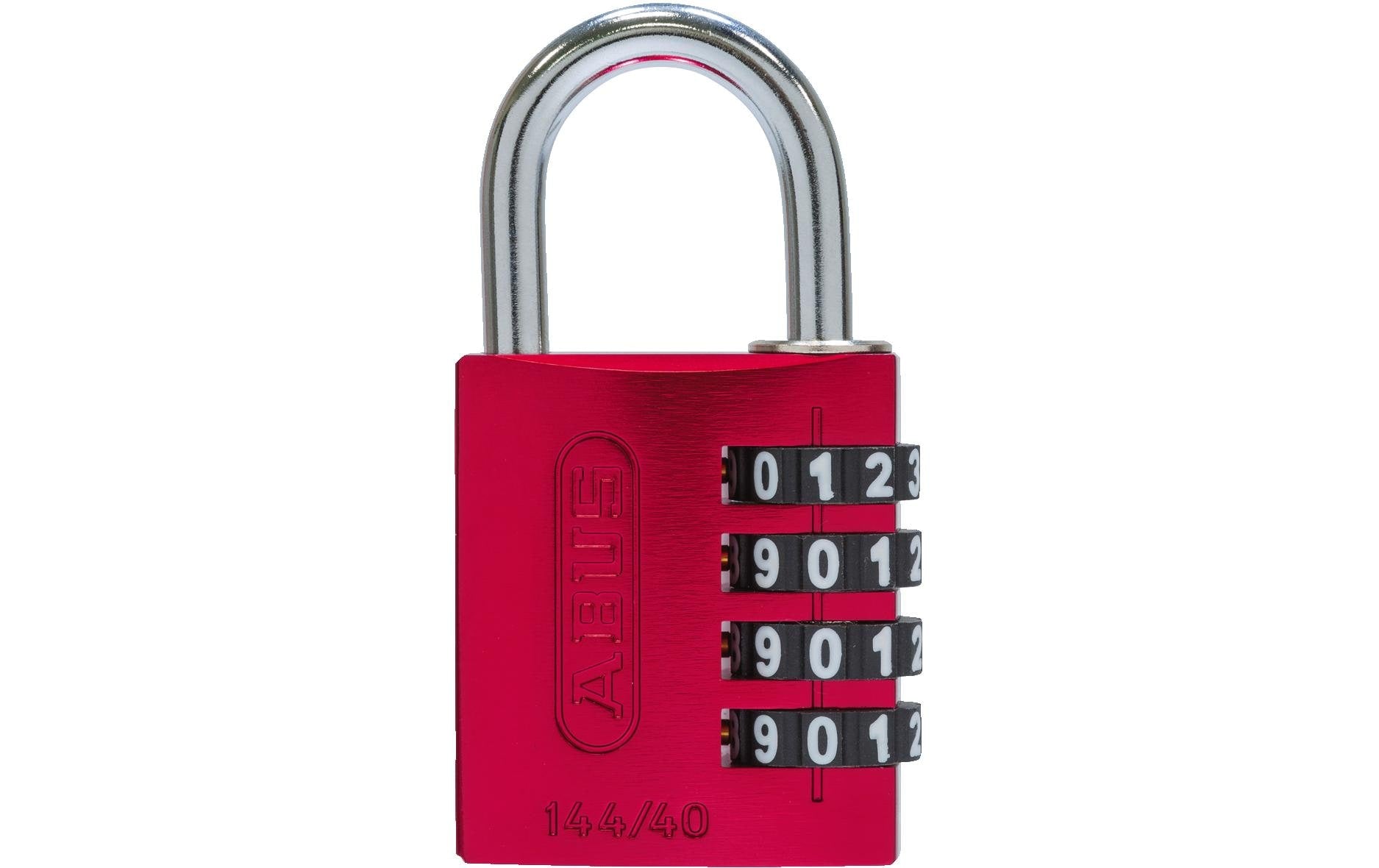 ABUS Kombinationsschloss – 4-stellig, Aluminium, Aussen, Rot