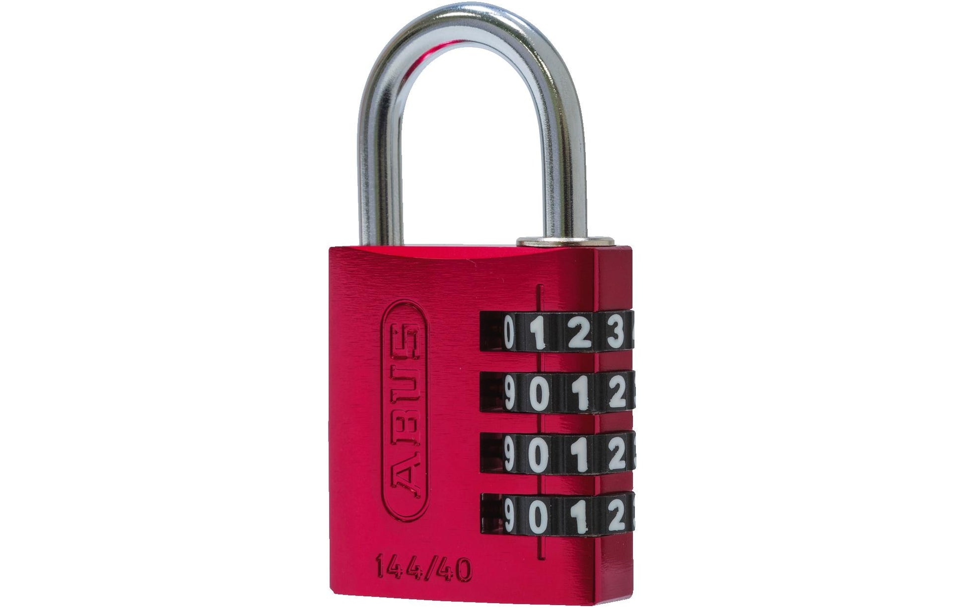 ABUS Kombinationsschloss – 4-stellig, Aluminium, Aussen, Rot