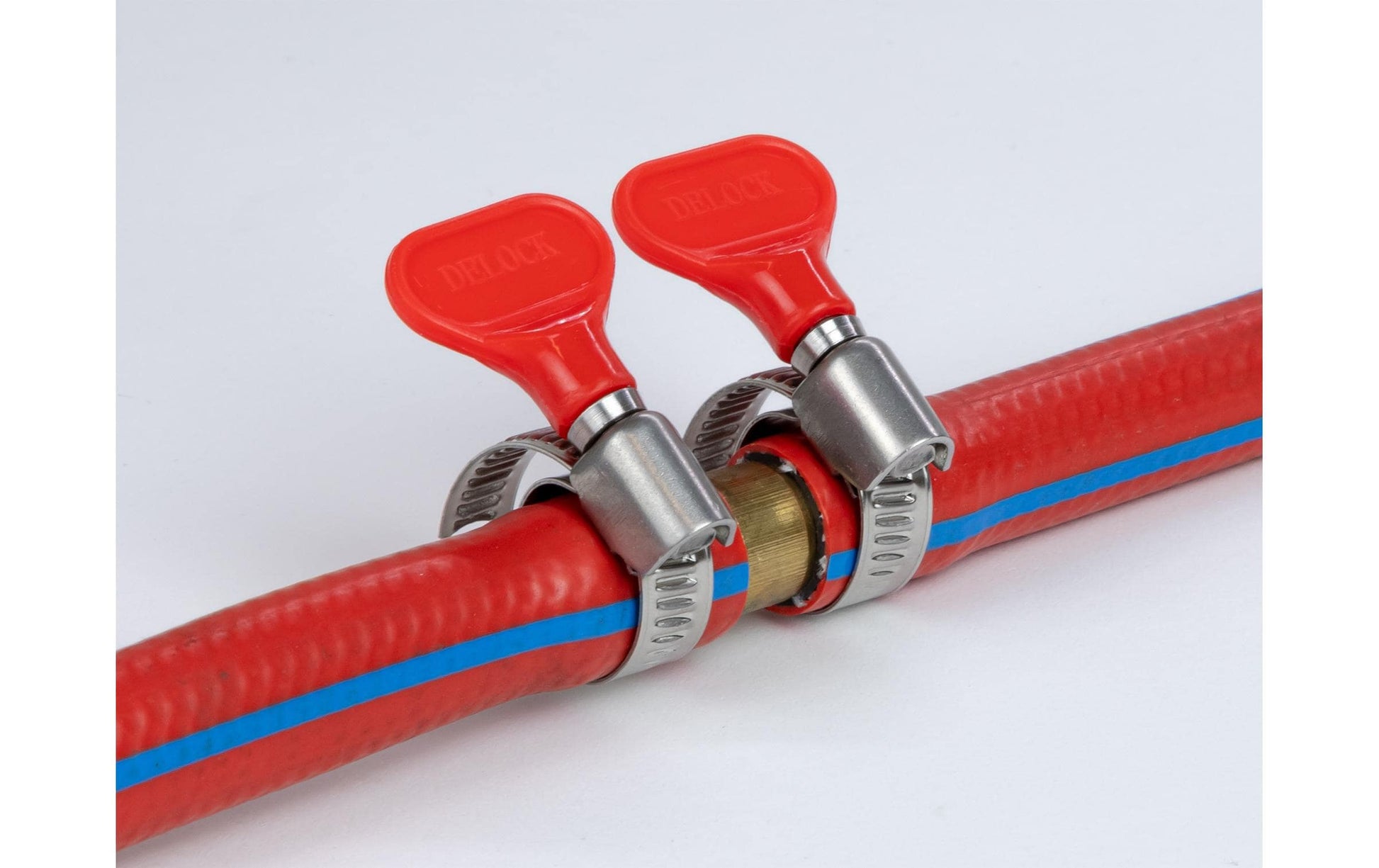 DeLOCK Schlauchschellen mit Flügelmutter – 9 mm, Edelstahl/Kunststoff, Mehrfarbig (Grün/Gelb), 10 Stk.