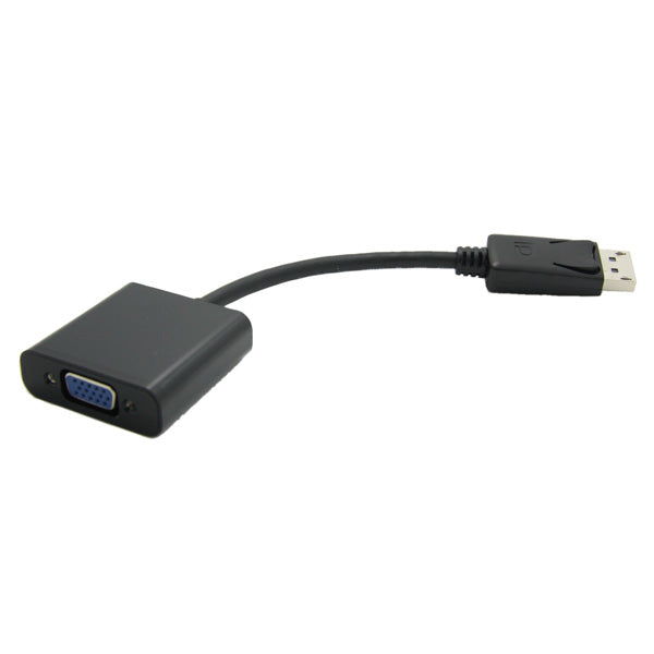 VALUE DisplayPort zu VGA Adapter – 1920 × 1080 / 1920 × 1200 @ 60 Hz, aktiv, 0,15 m – Schwarz