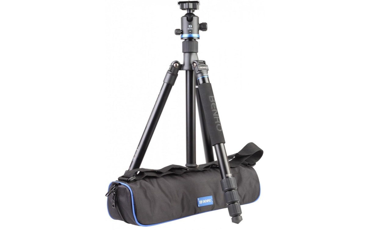Benro FIF28AIB2 iFOTO Stativ – 146,5 cm – 14 kg Tragkraft – Kugelkopf, Schnellwechselplatte – 3/8" – Schwarz