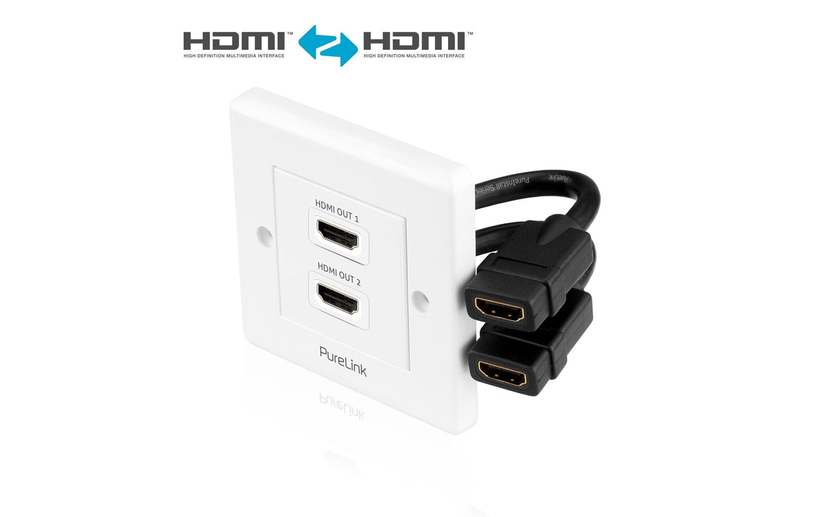 PureLink PI105 – Wandplatte, 2× HDMI, Weiss