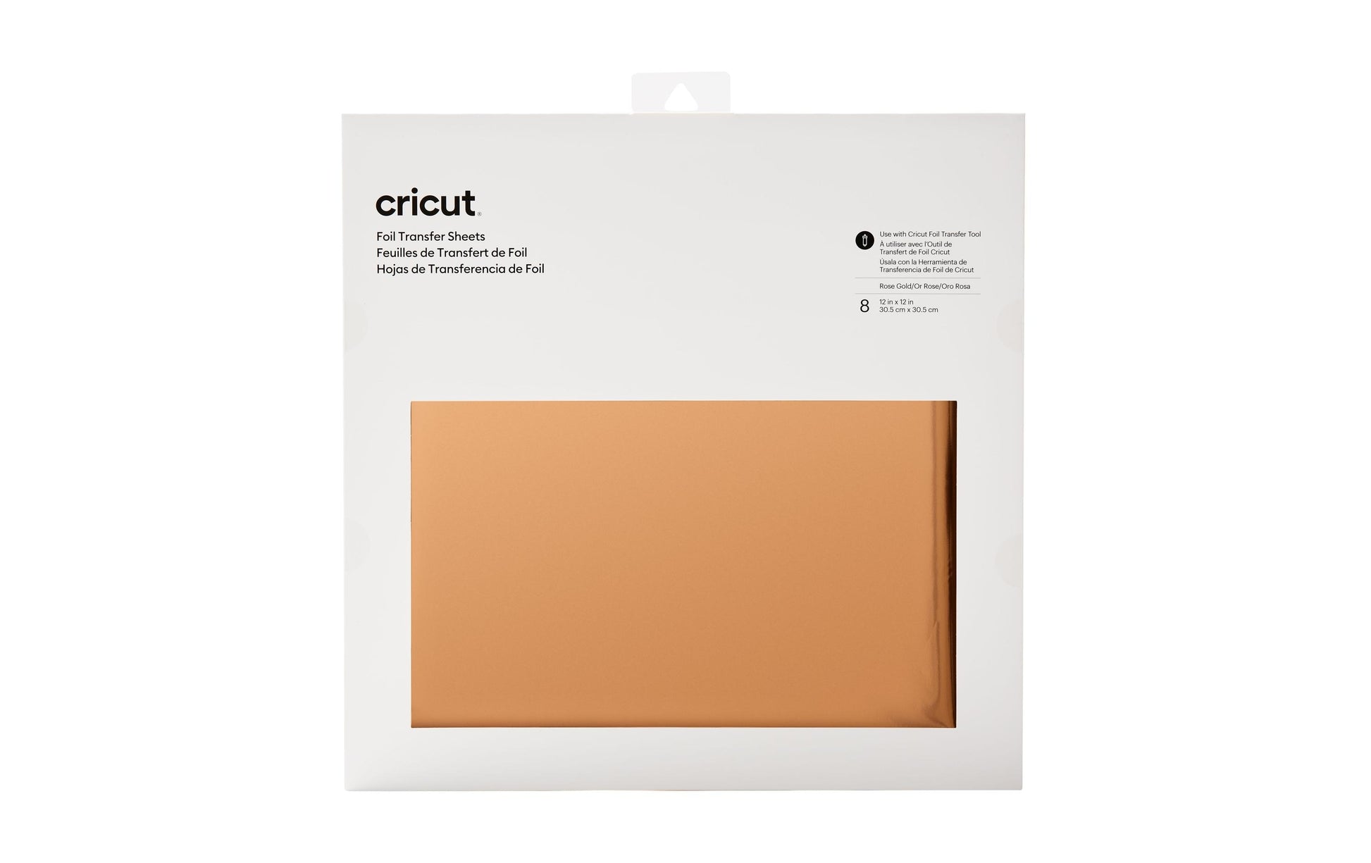 Cricut Transferfolie, Roségold, Metallic, 30,5 × 30,5 cm, 8 Bögen, für Cricut Maker und Cricut Explore