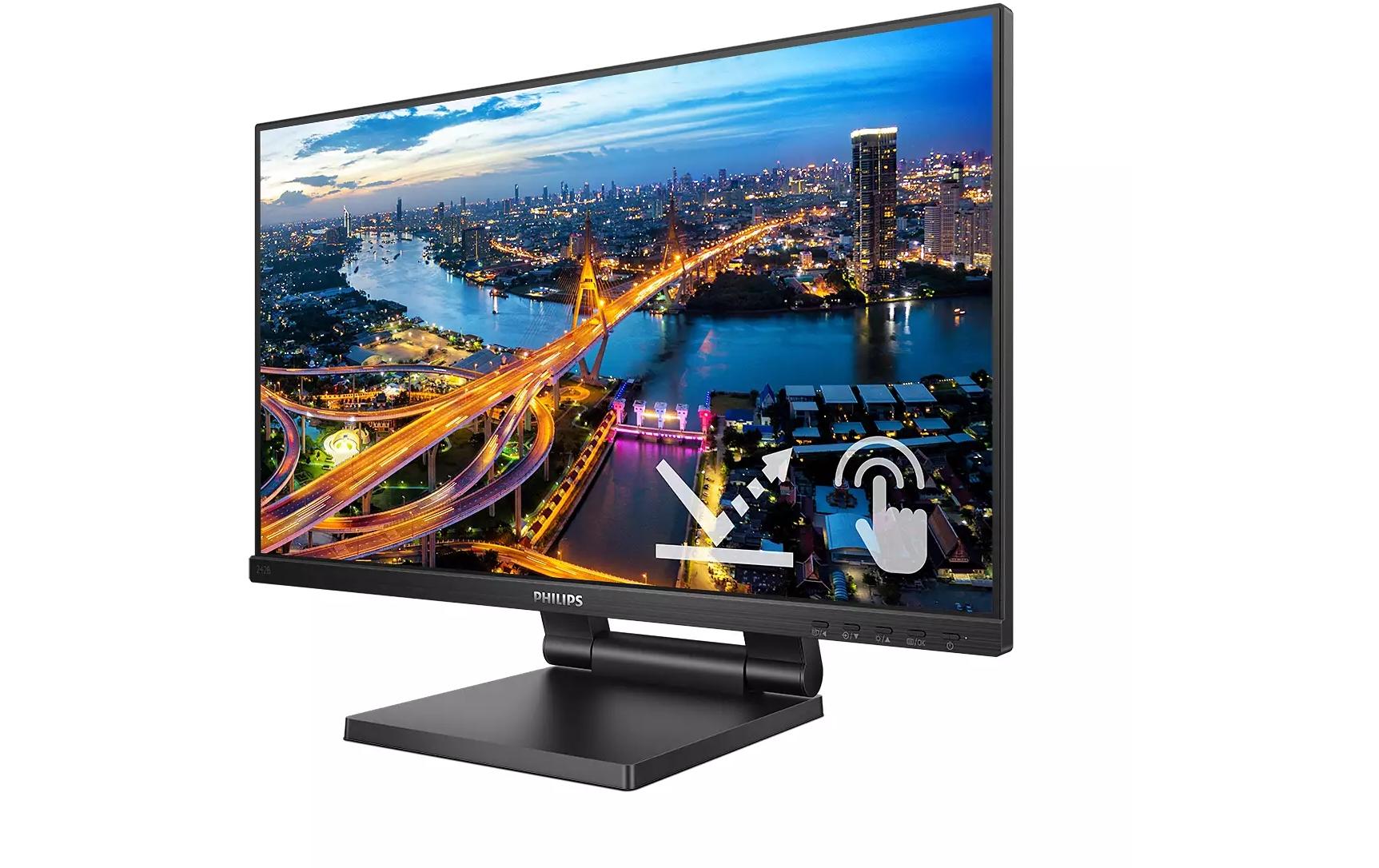 Philips 242B1TC/00 – Monitor, 23,8", IPS, Touch, 75 Hz, 250 cd/m², VESA 100 × 100, Schwarz