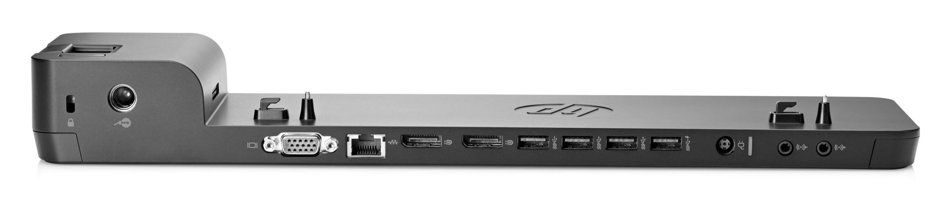 HP UltraSlim Dockingstation – 2× DP, 1× VGA, 4× USB-A, 3,5 mm Audio, für HP EliteBook