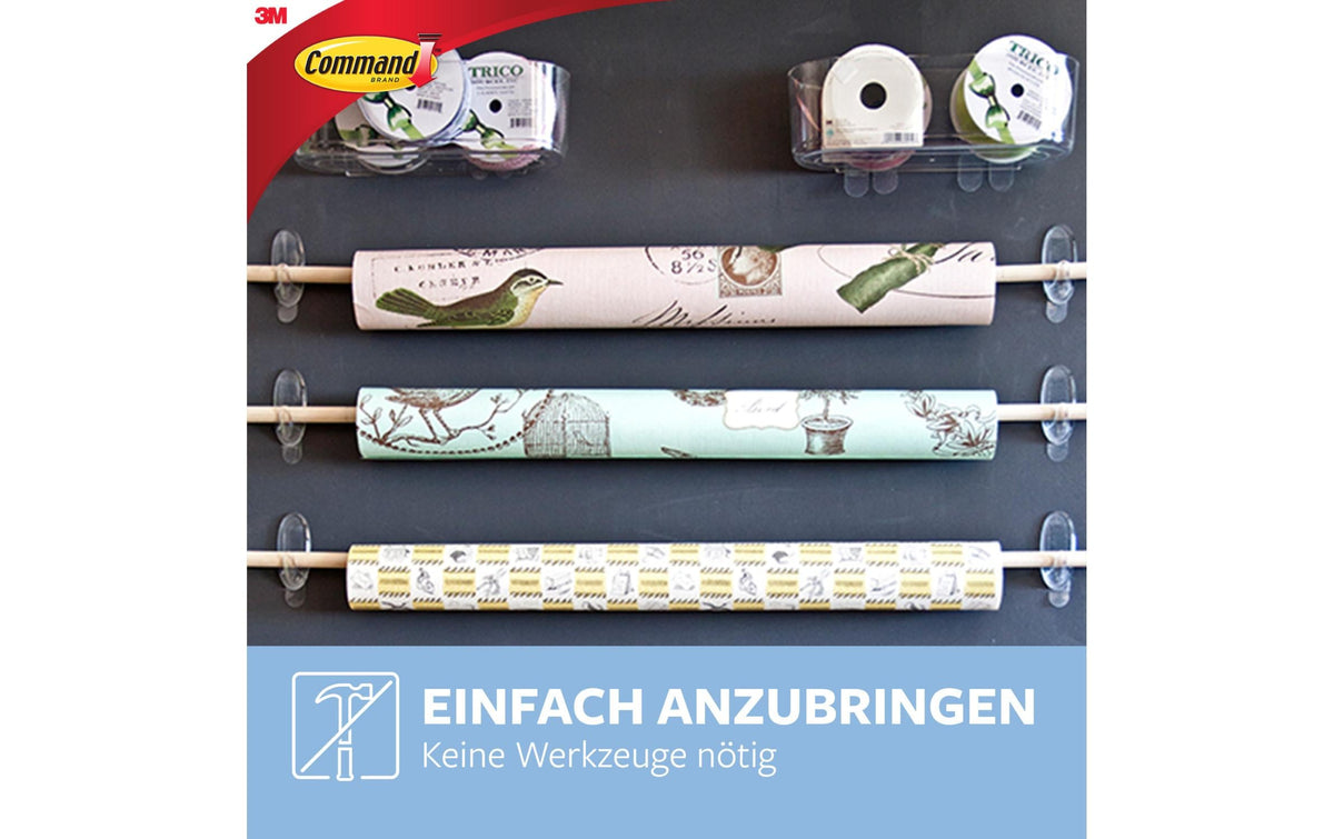 3M Command Haken – Kunststoff – Transparent – 0,9 kg – 2 Stück