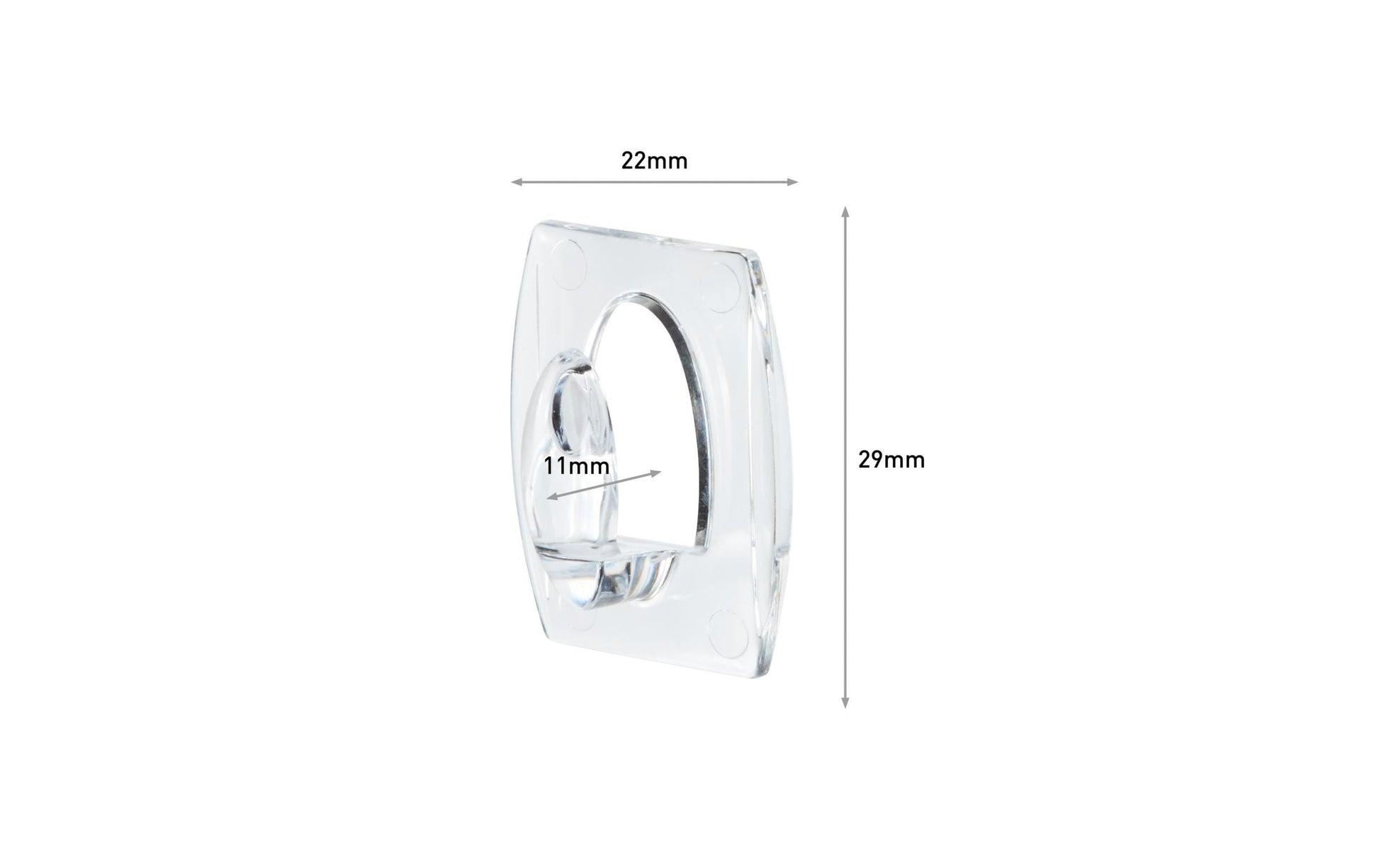 3M Command Haken – Kunststoff – Transparent – 0,225 kg – 11 × 28,6 mm – 6 Stück