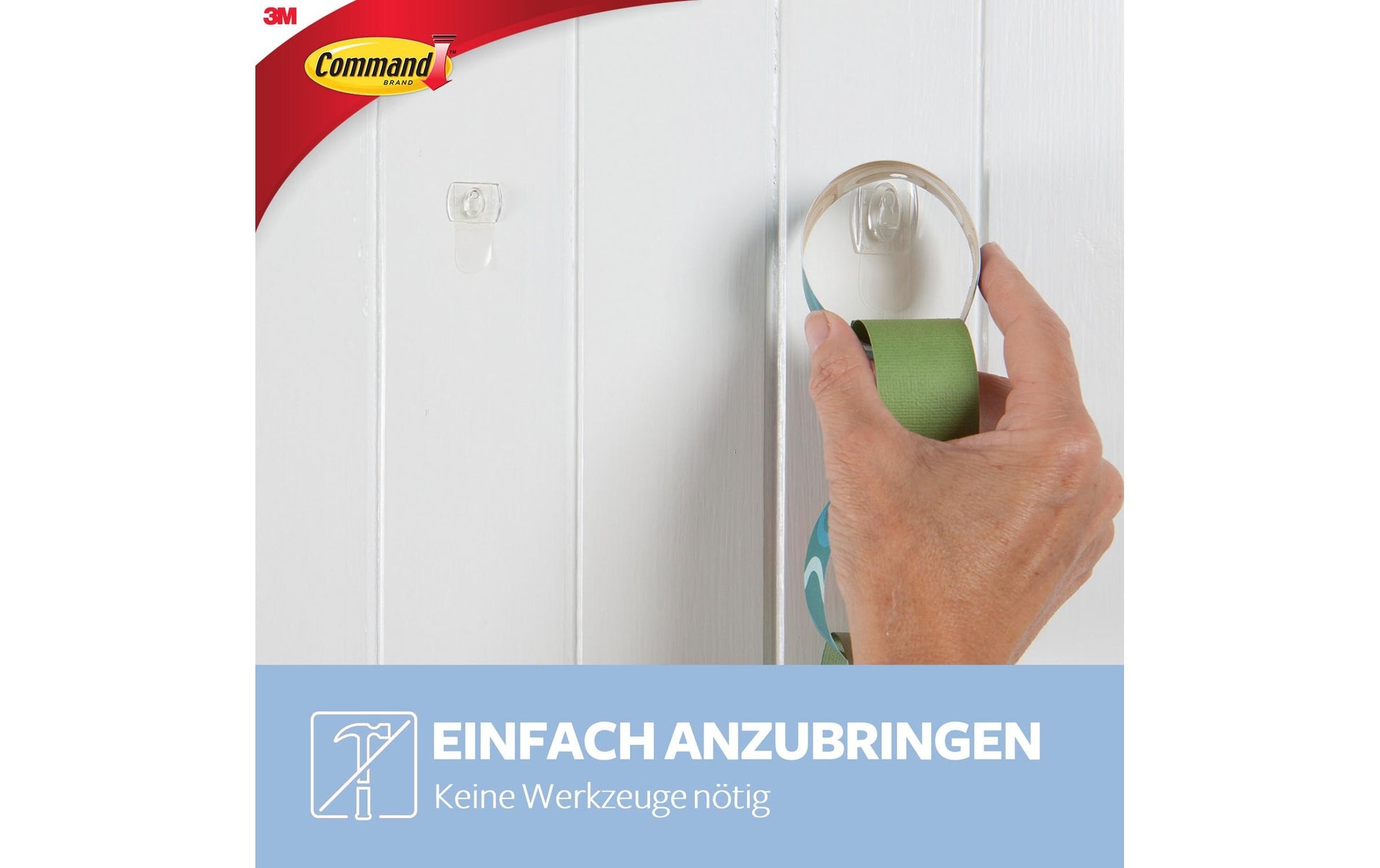 3M Command Haken – Kunststoff – Transparent – 0,225 kg – 11 × 28,6 mm – 6 Stück