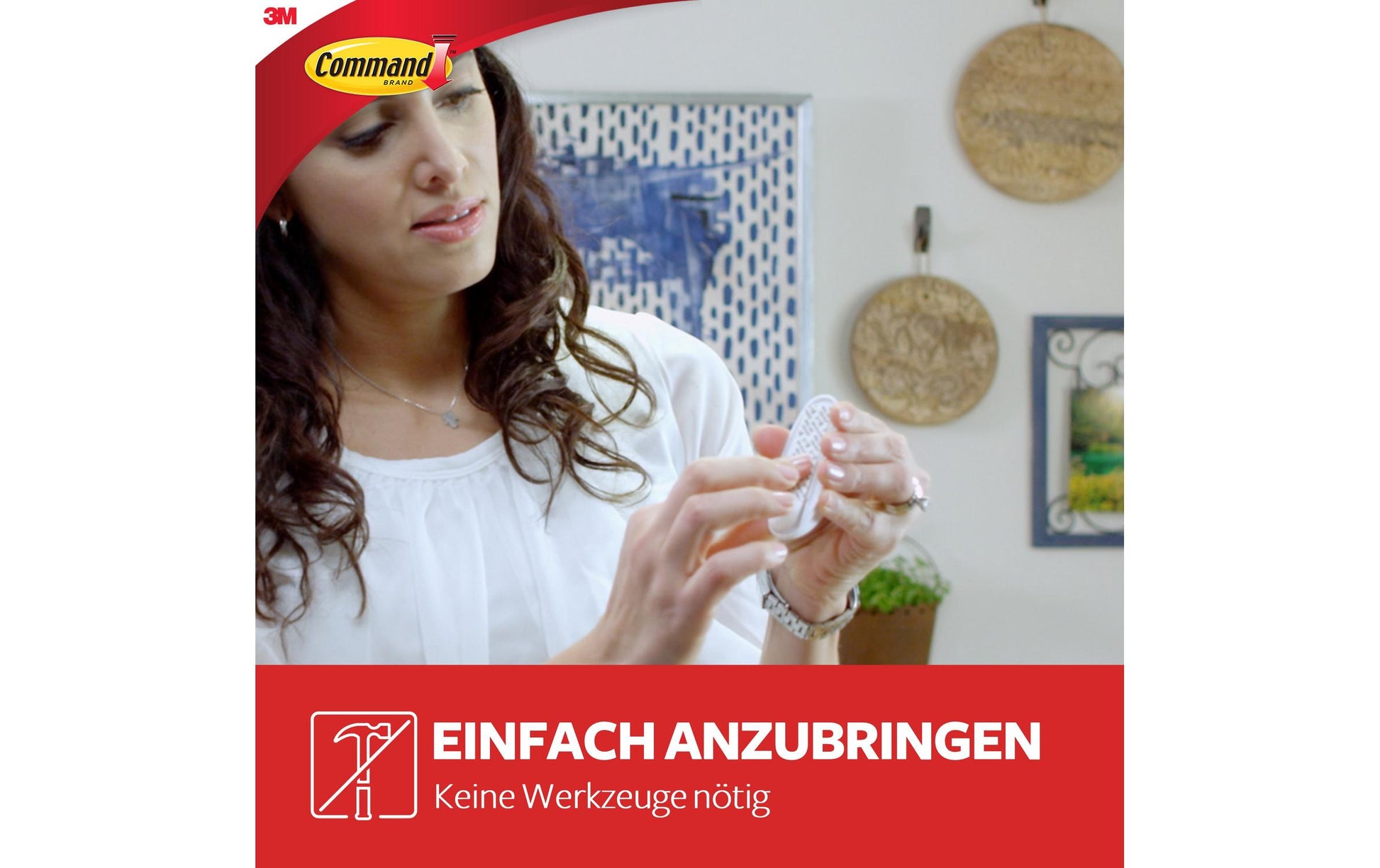 3M Designer Haken – Kunststoff – Weiss – Selbstklebend – 0,45 kg – 2 Stück