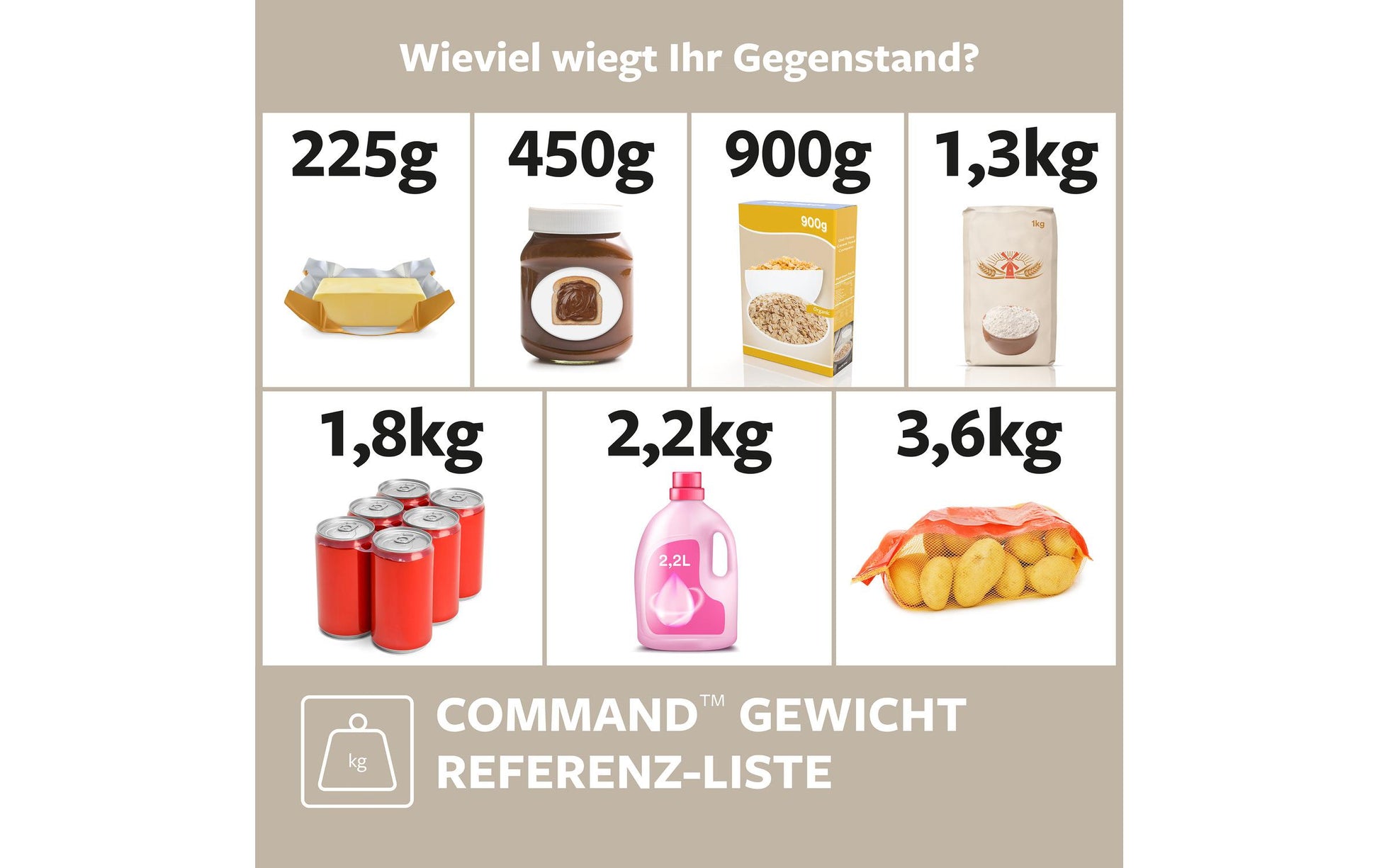 3M Command Haken – Metall – Silber – 1,3 kg