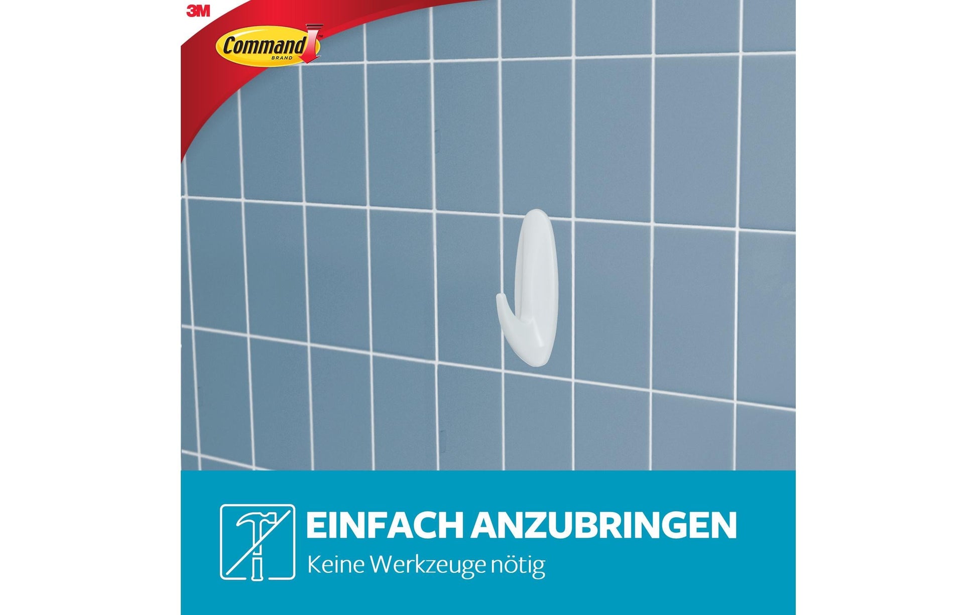 3M Command Haken – Kunststoff – Weiss – 2,2 kg
