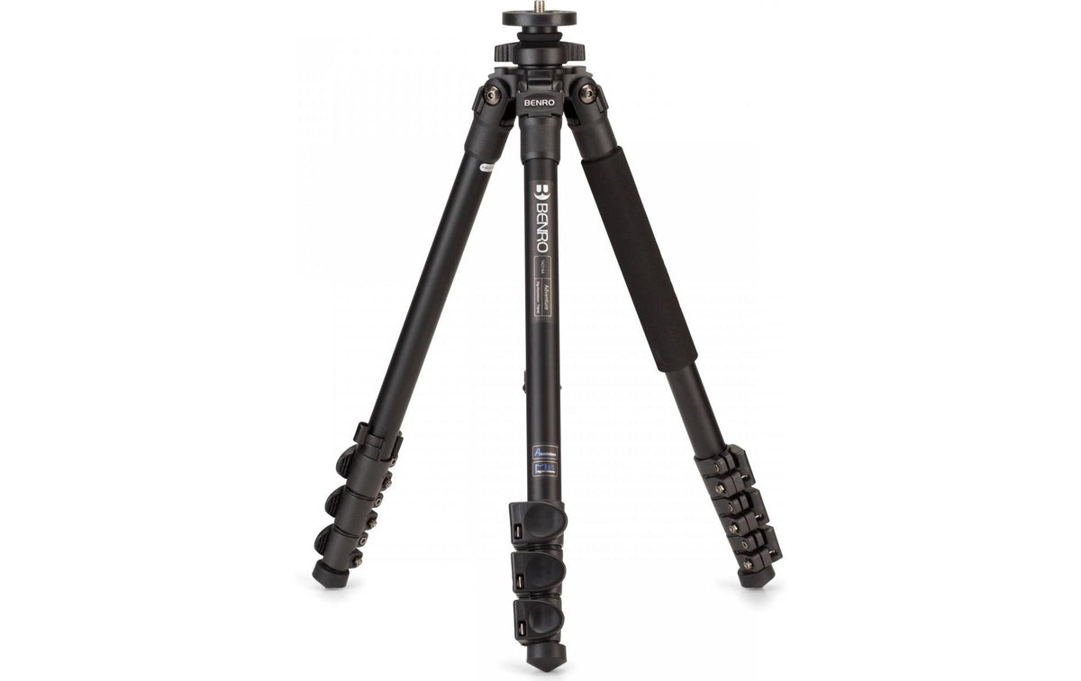 Benro TAD18A Adventure Aluminium Stativ – 143,5 cm – 8 kg Traglast – 3/8" Gewinde – Flip-Lock – Schwarz