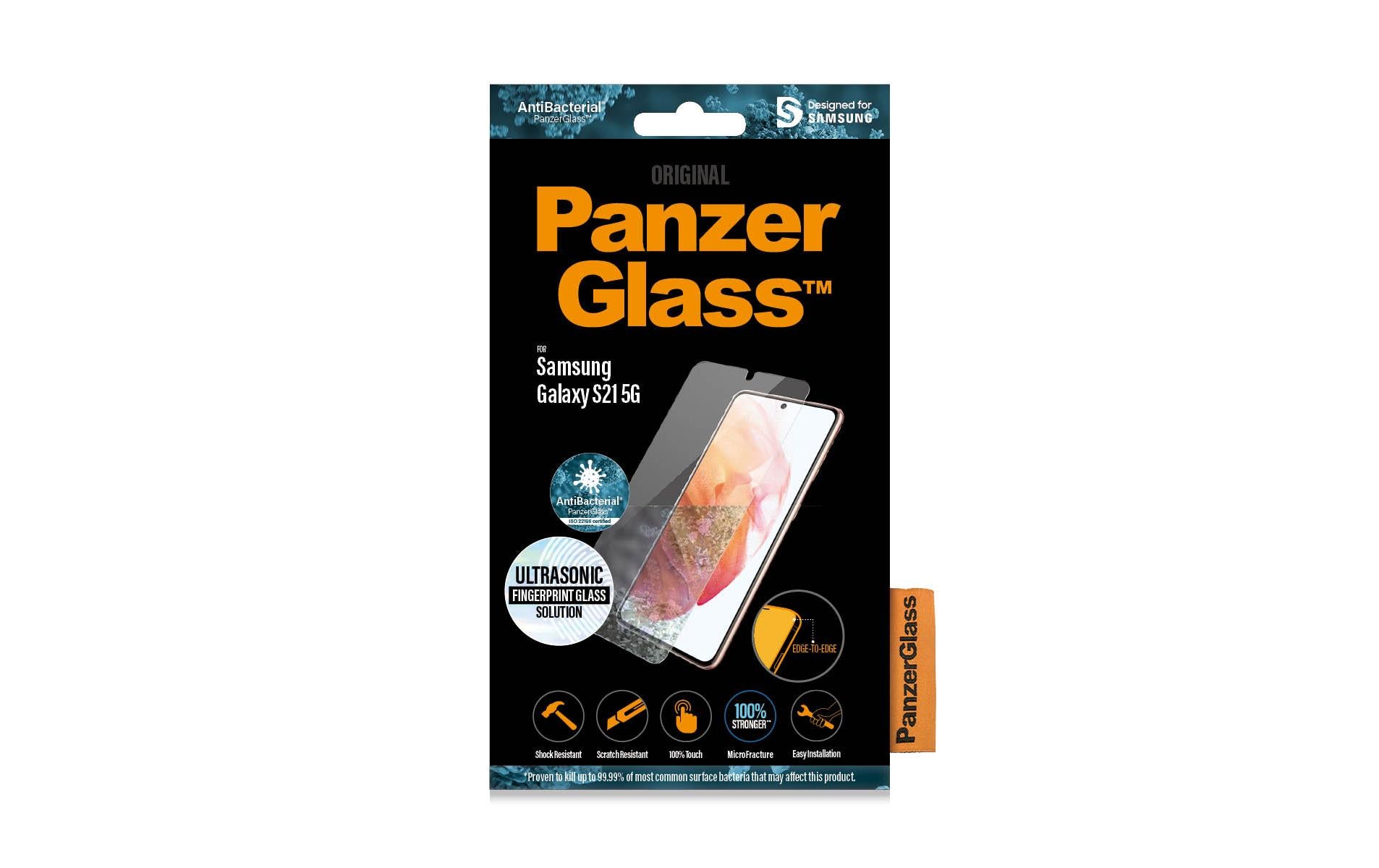PanzerGlass Displayschutz (Panzerglas), Case Friendly – für Galaxy S21 5G